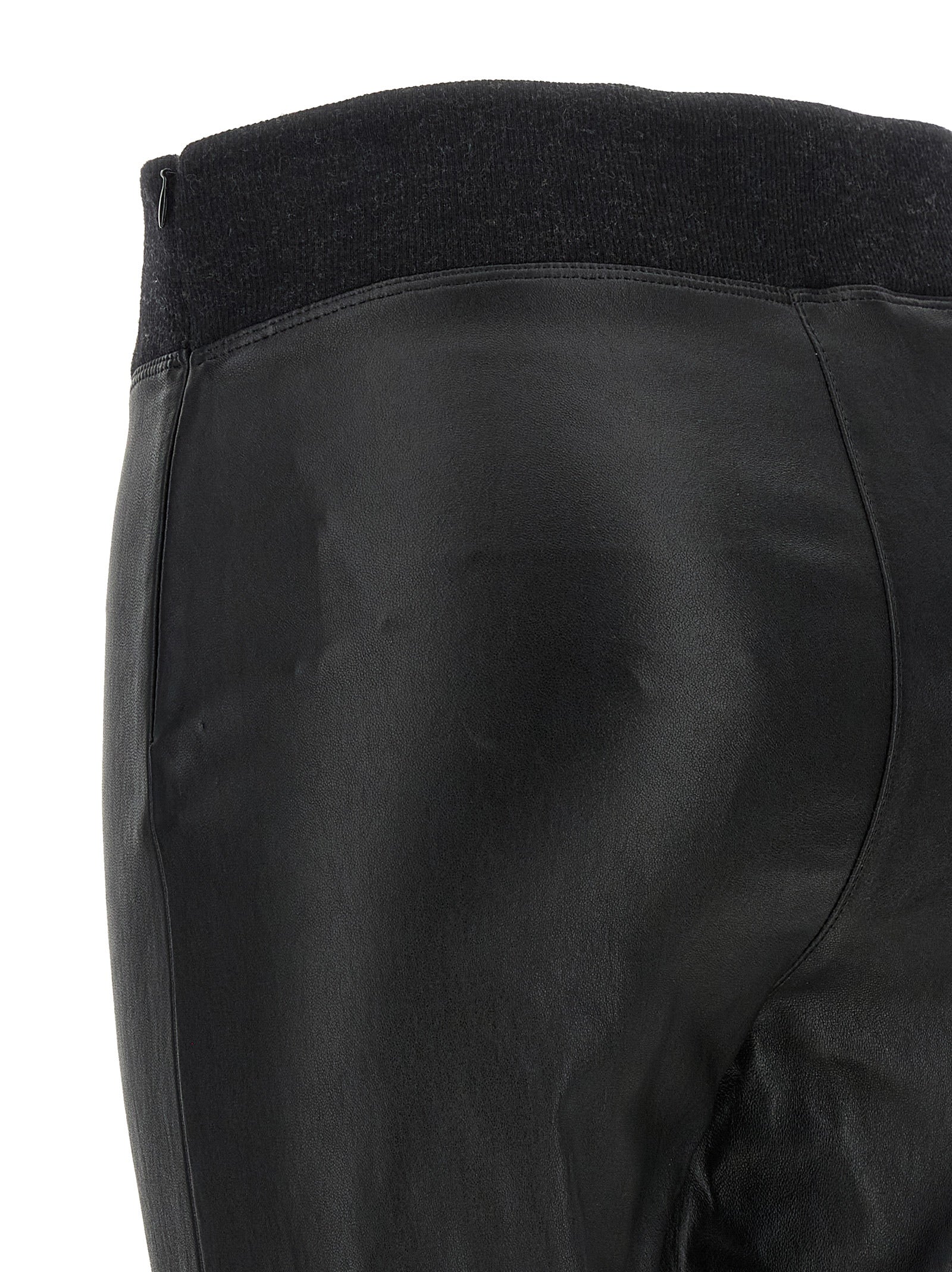 Brunello Cucinelli Leggings aus schwarzem Lammleder