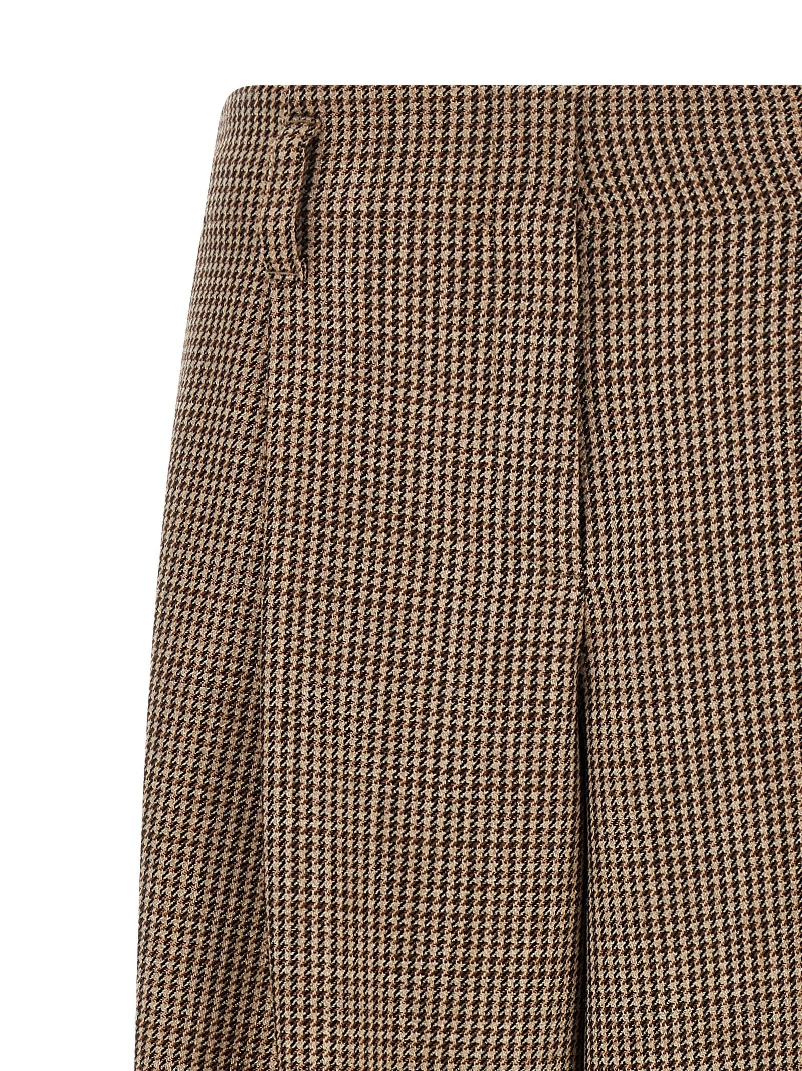 Brunello Cucinelli Braune Hose aus reiner Schurwolle mit ausgestelltem Bein