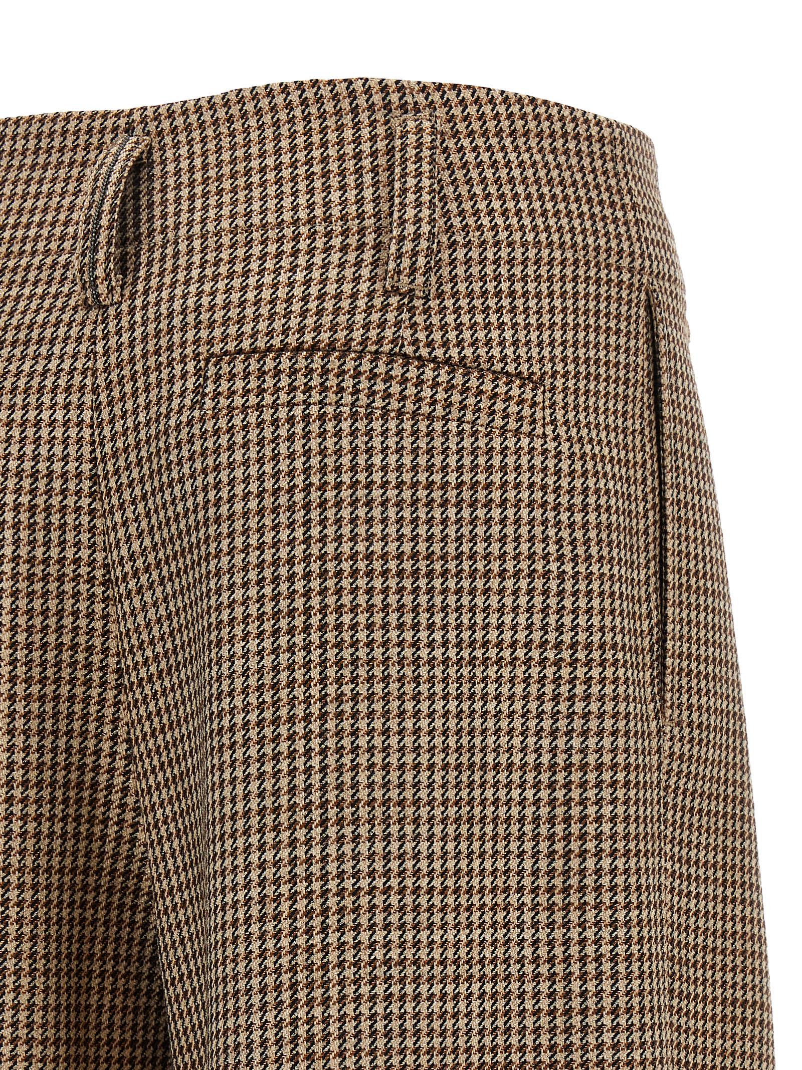 Brunello Cucinelli Braune Hose aus reiner Schurwolle mit ausgestelltem Bein