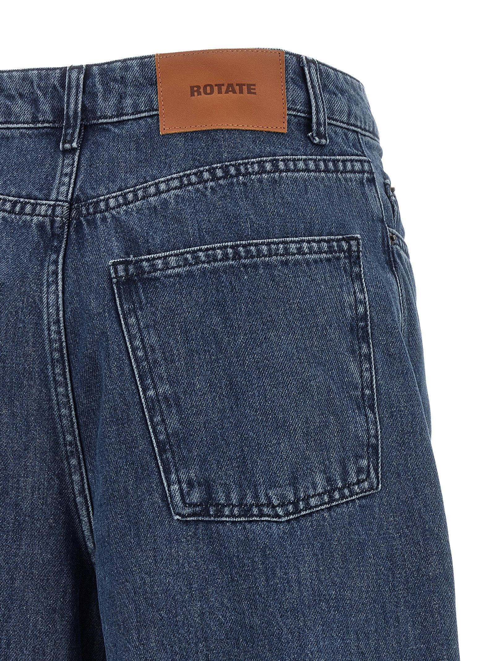 ROTATE BIRGER CHRISTENSEN Blaue Jeans aus Bio-Baumwolle im Relaxed Fit