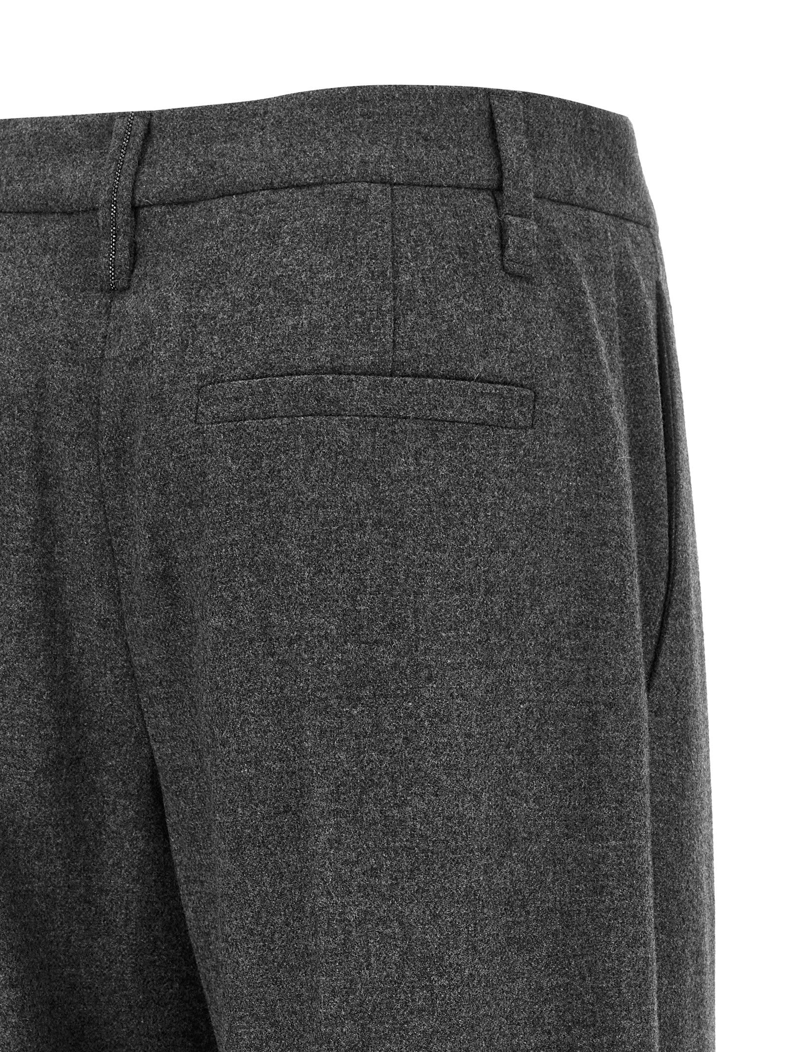 Brunello Cucinelli Graue Hose aus reiner Schurwolle