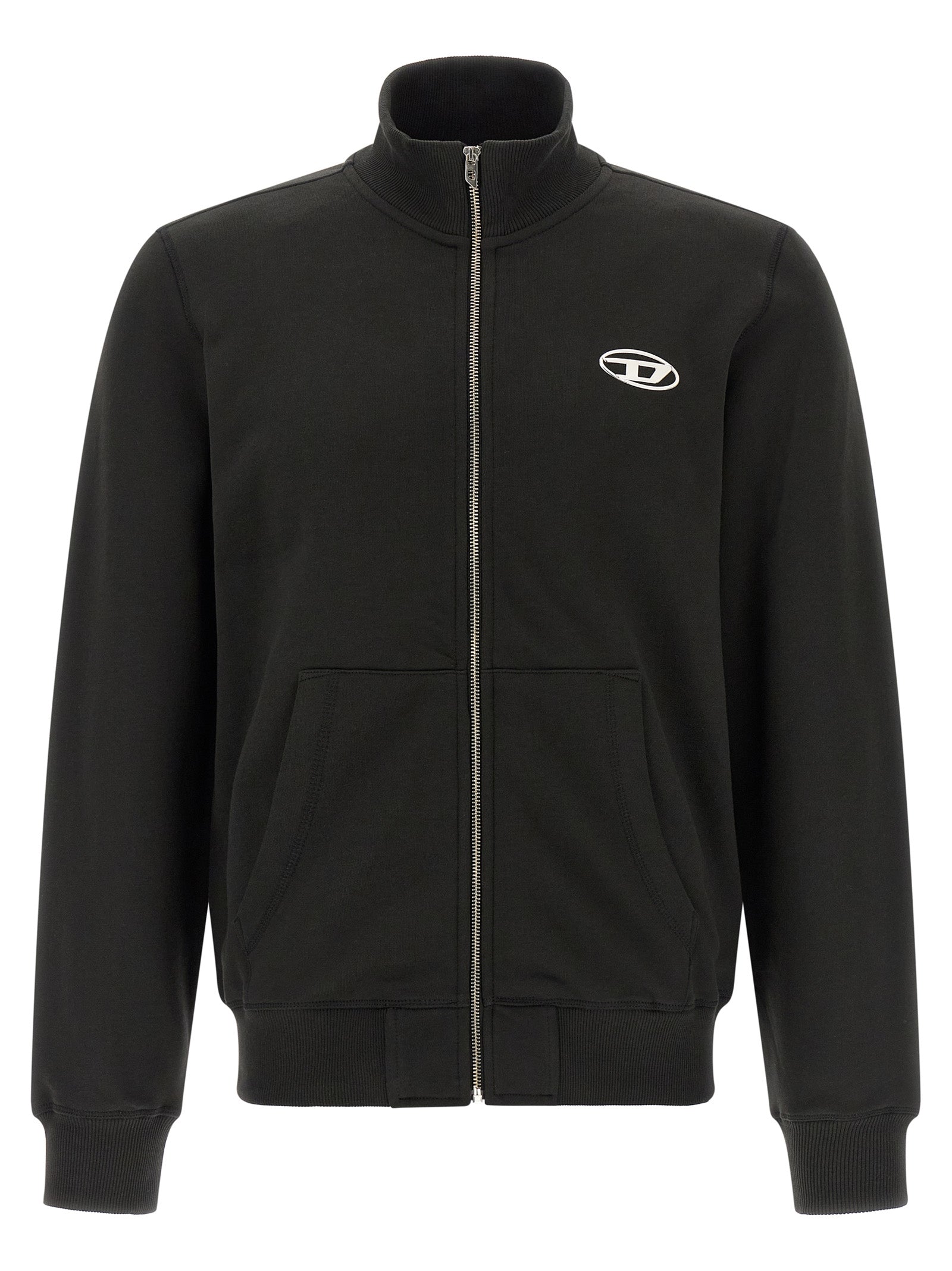 Diesel Schwarzer Baumwoll-Sweatshirt