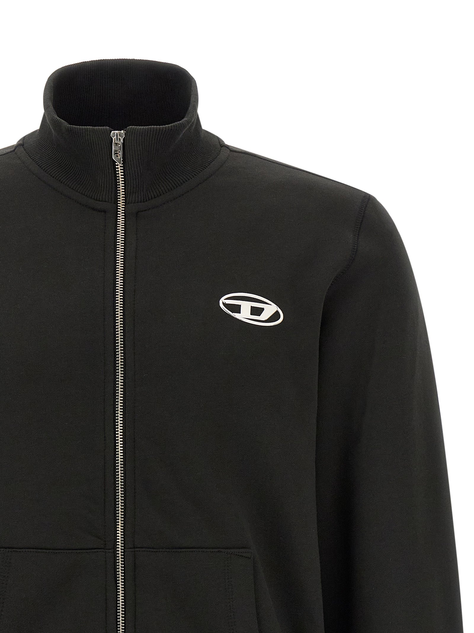 Diesel Schwarzer Baumwoll-Sweatshirt