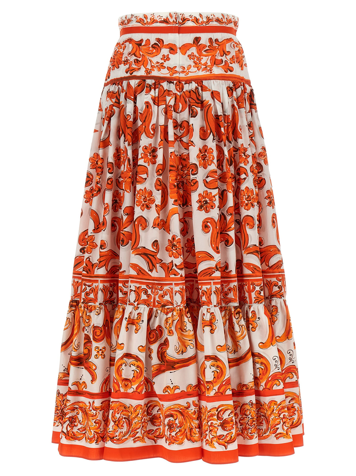 Dolce & Gabbana Orange Cotton Mini Rock