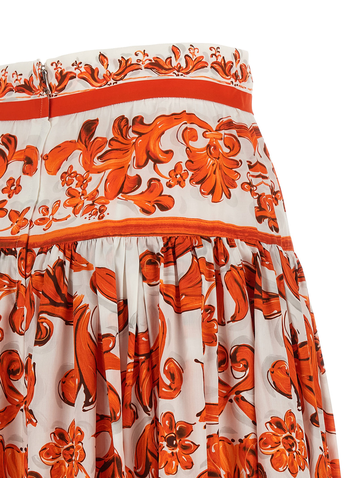 Dolce & Gabbana Orange Cotton Mini Rock