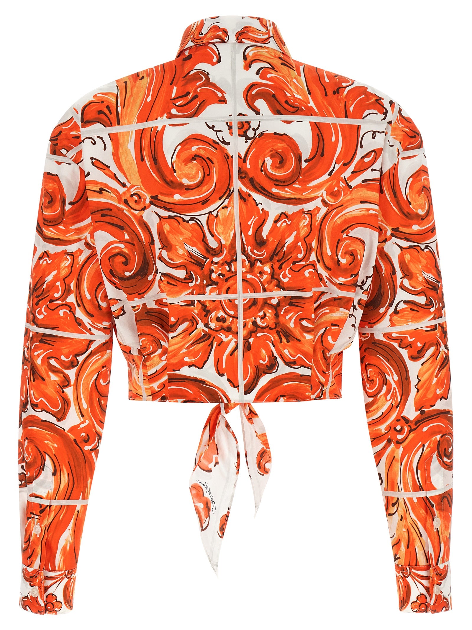 Dolce & Gabbana Orange Baumwollbluse