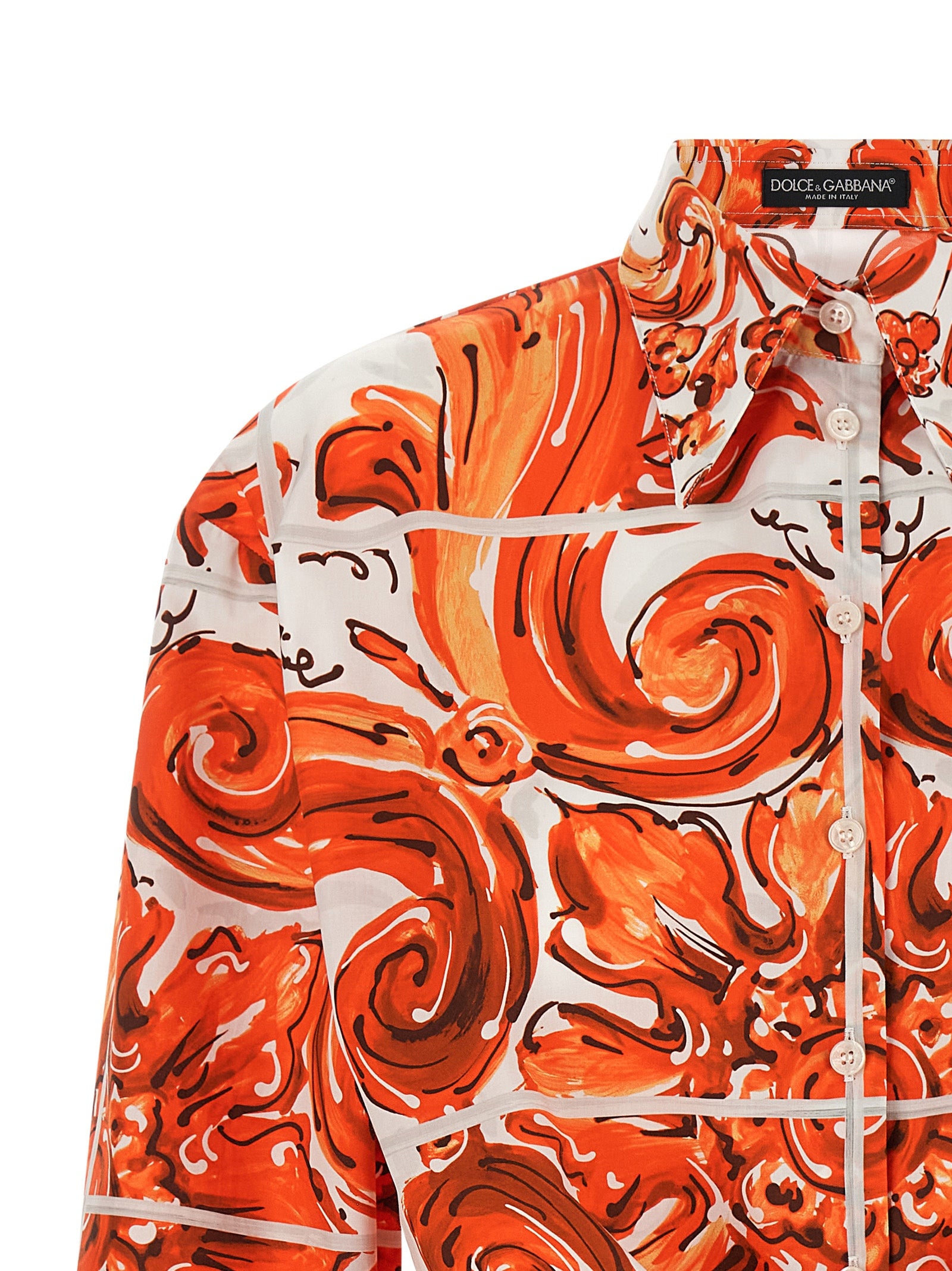 Dolce & Gabbana Orange Baumwollbluse