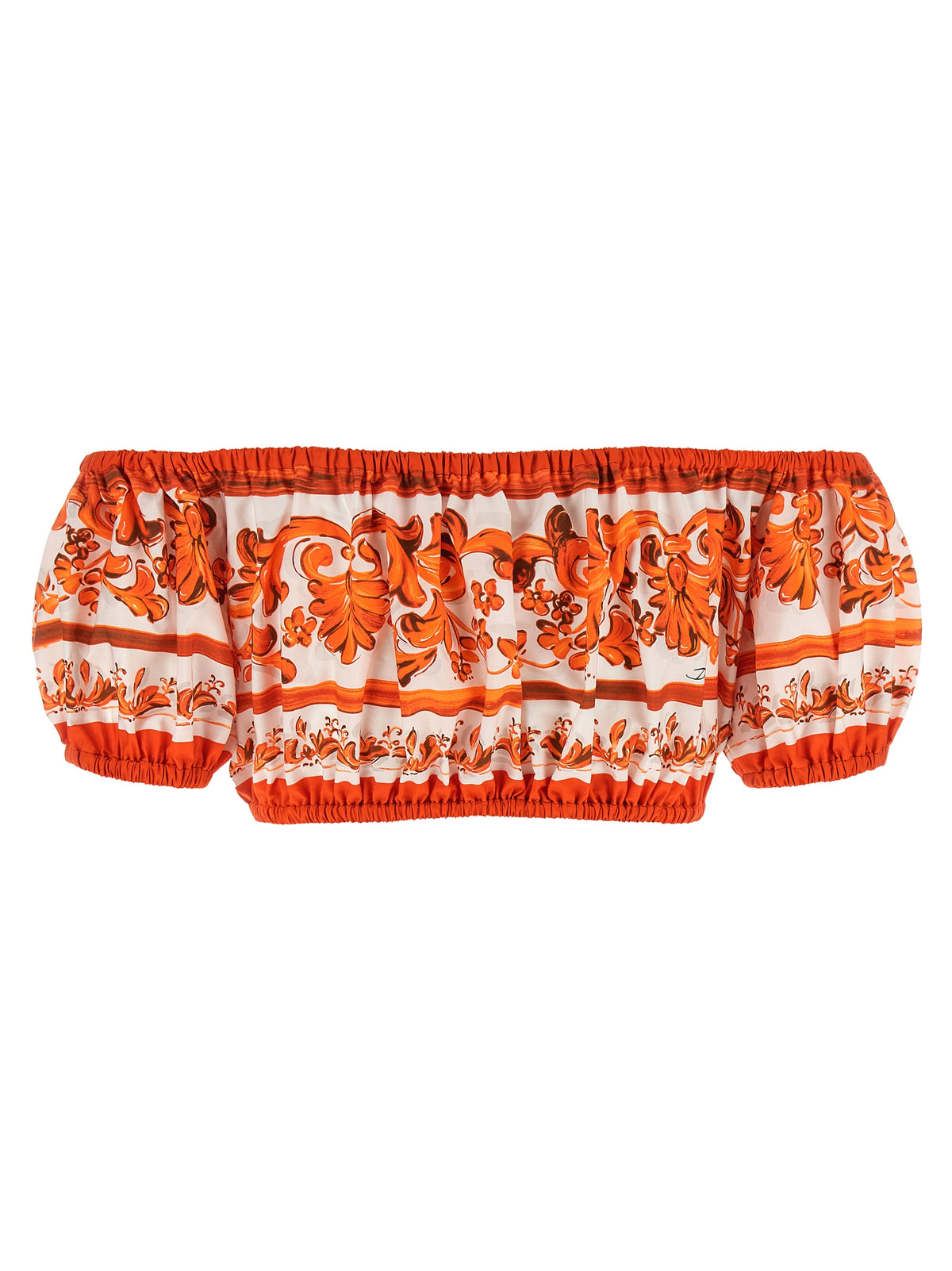 Dolce & Gabbana Orange Baumwollbluse