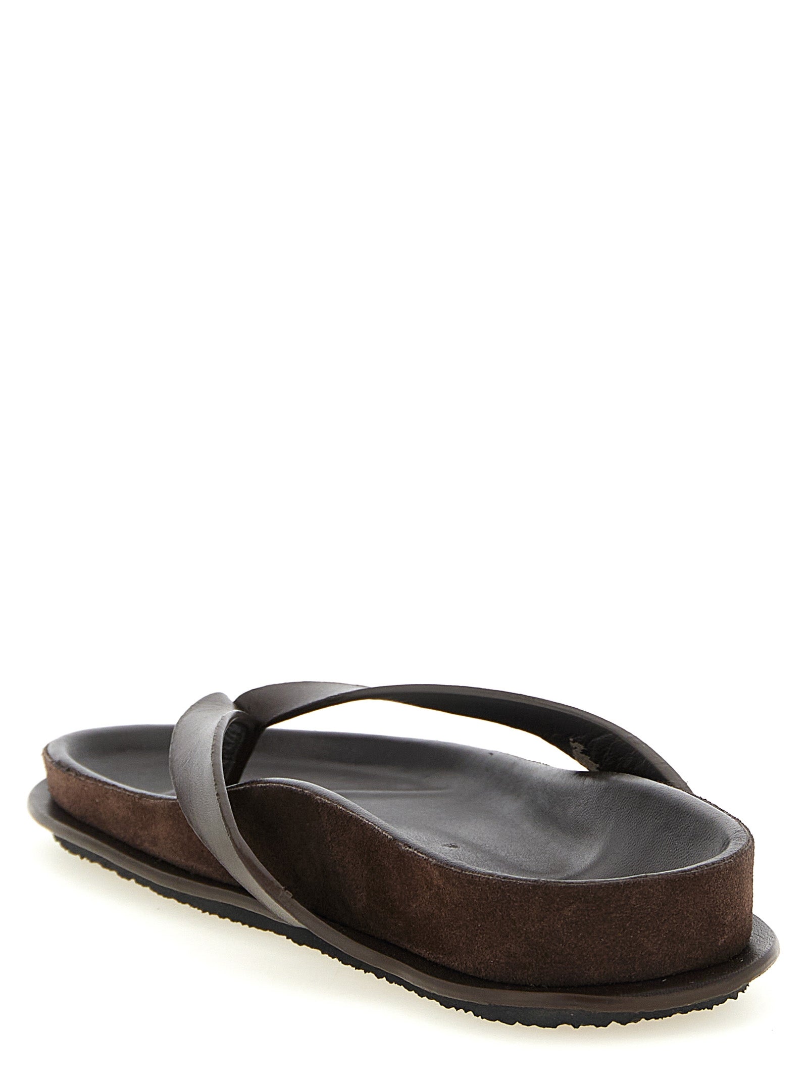 Jacquemus Braune Leder-Slipper