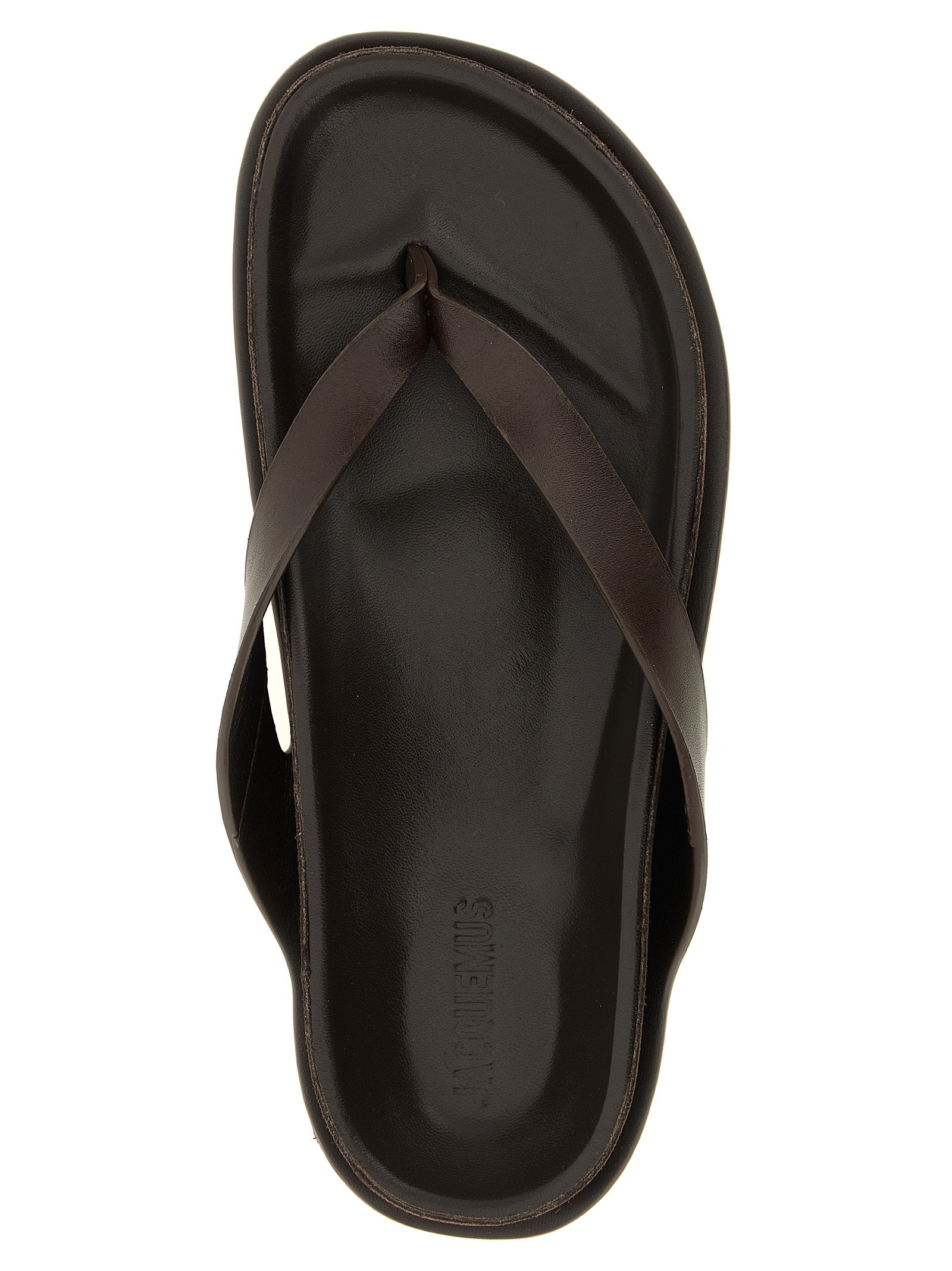 Jacquemus Braune Leder-Slipper