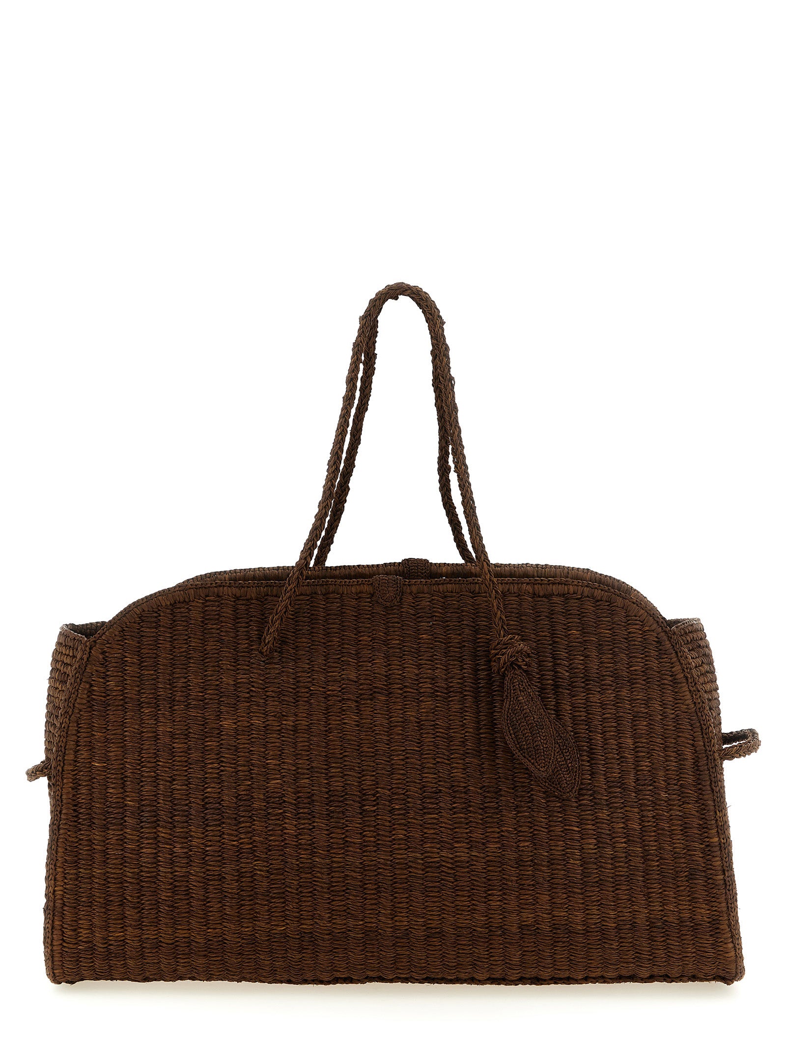 Jacquemus Braune Raffia-Tragetasche