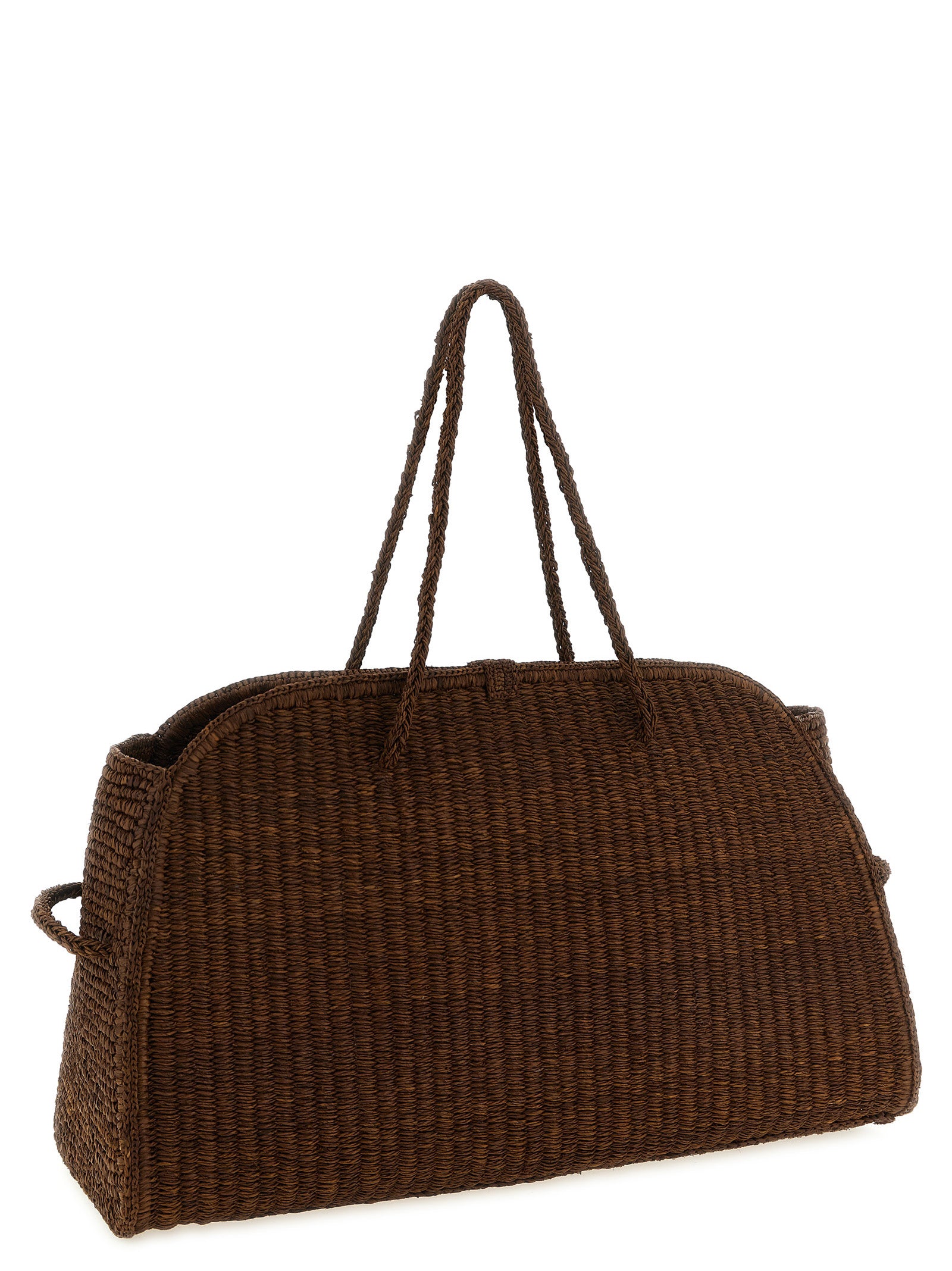 Jacquemus Braune Raffia-Tragetasche