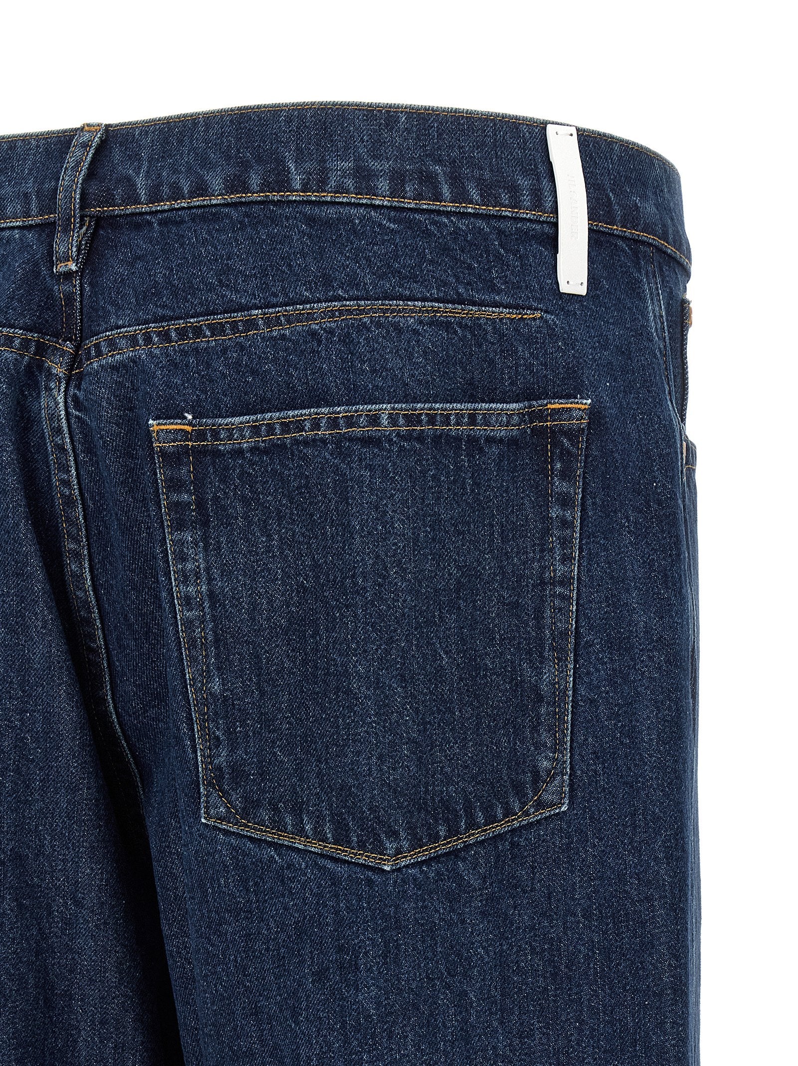 Jil Sander Blaue Jeans aus Baumwolle im geraden Schnitt