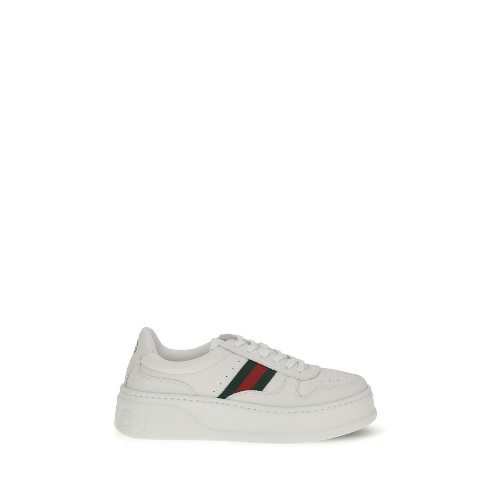 Gucci Weiße Kalbsleder Bos Taurus Chunky Sneaker