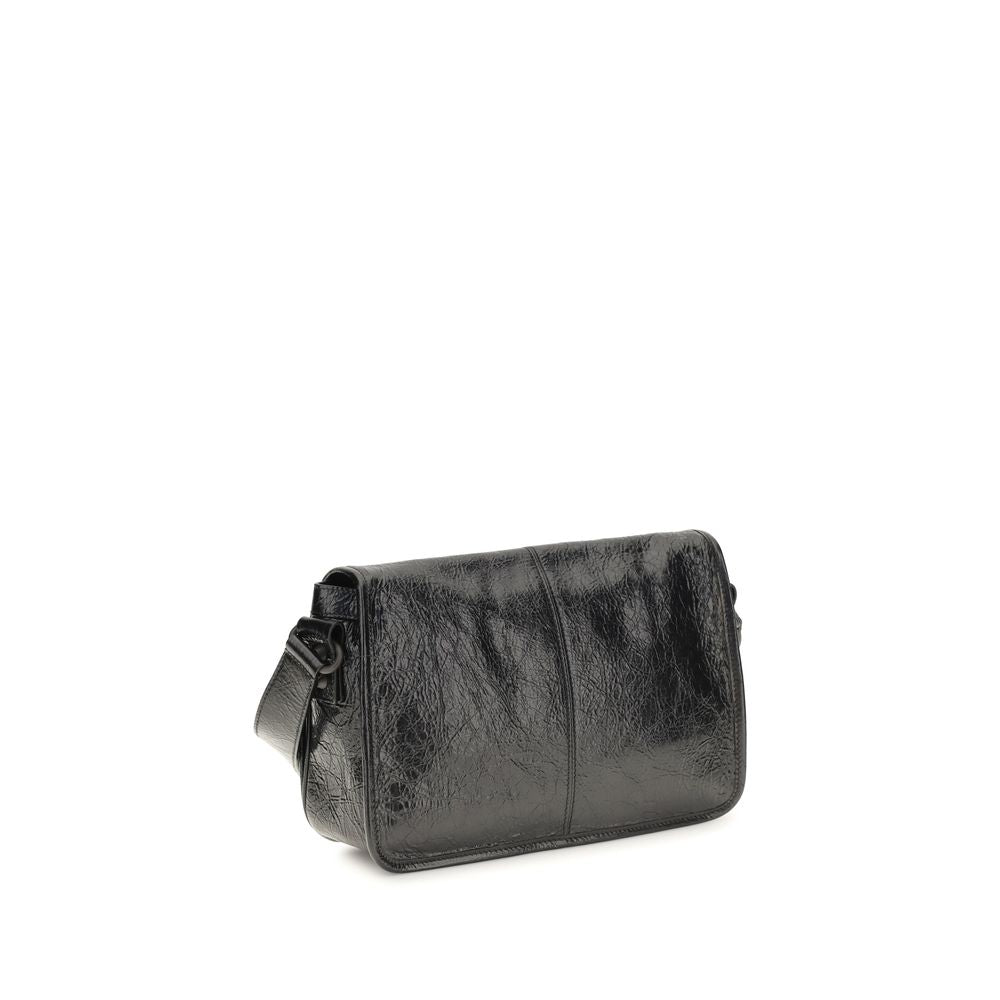 Balenciaga Schwarze Lammleder Schultertasche Ovis Aries Aries