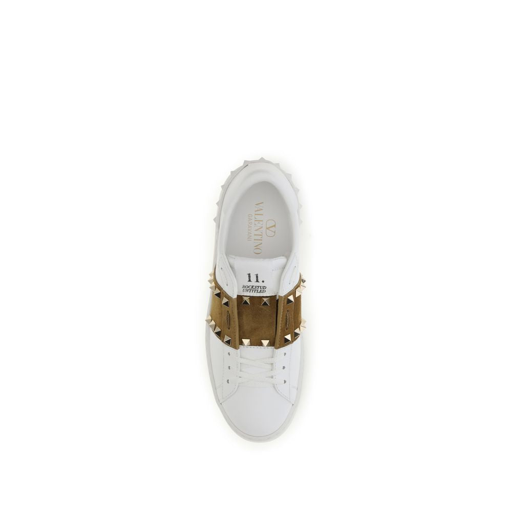 Valentino Garavani Weiße Bos Taurus Kalbsleder Athletic Sneaker