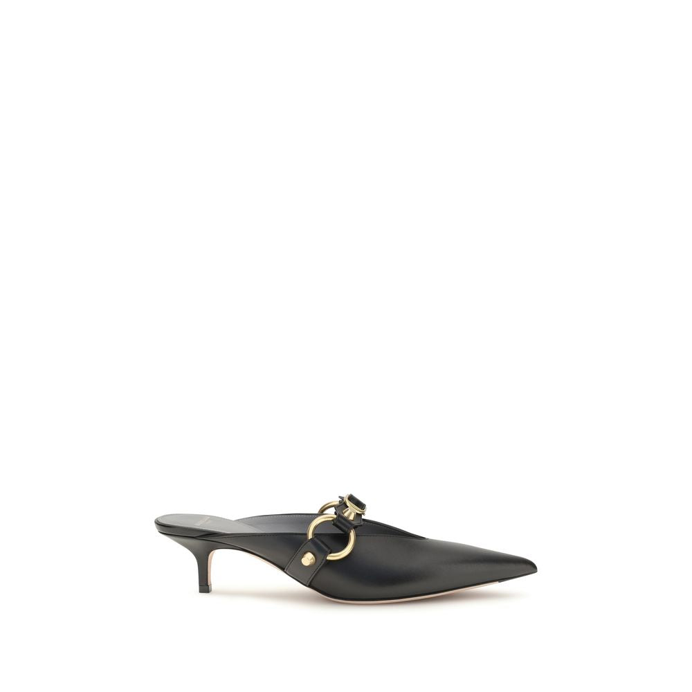 Balenciaga Schwarze Bos Taurus Kalbsleder-Mules