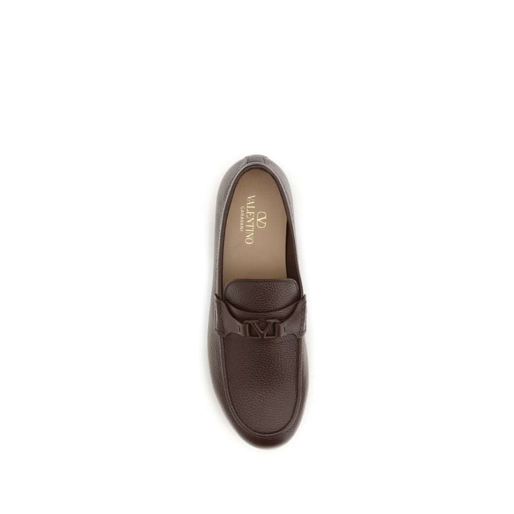 Valentino Garavani Loafer aus Hirschleder in Braun