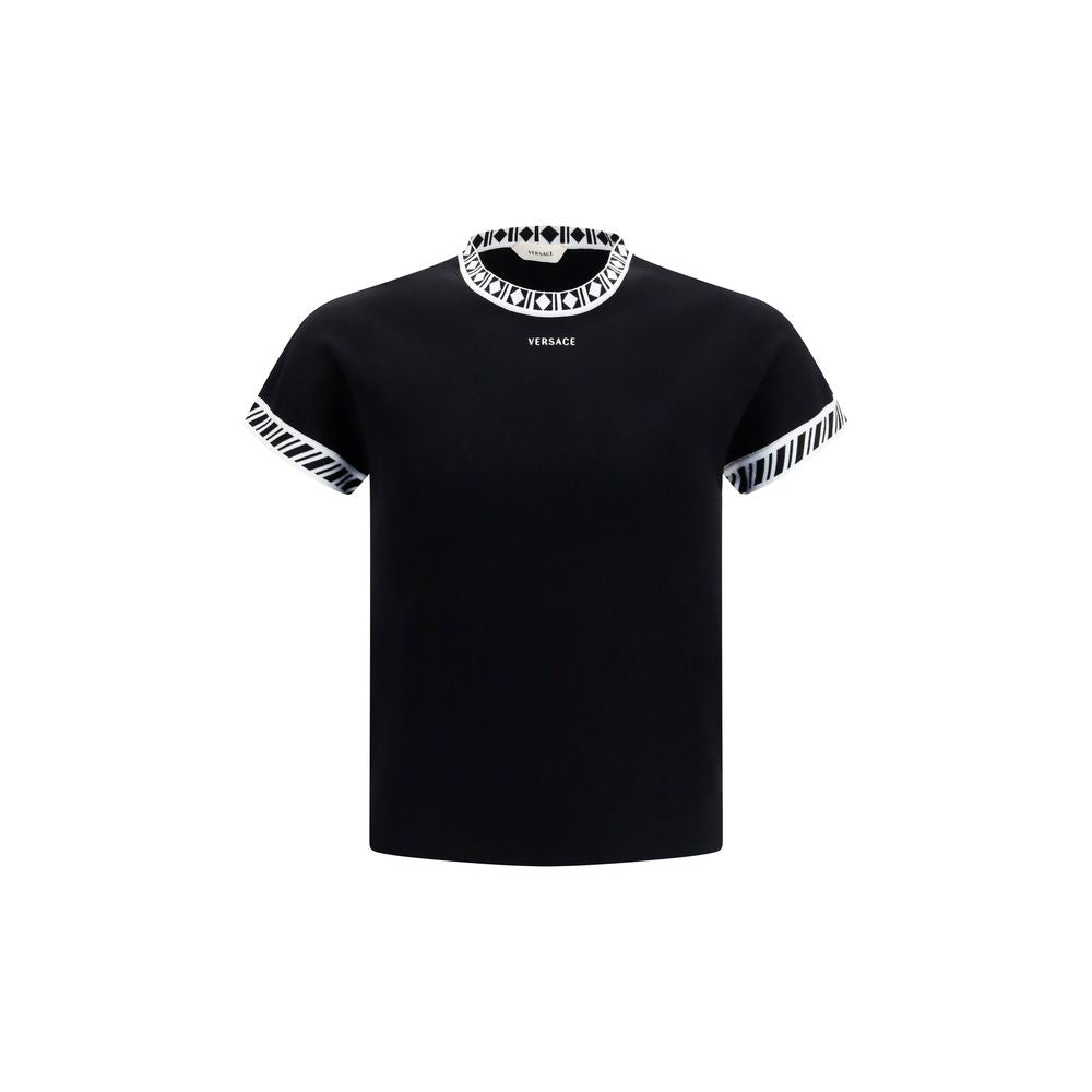Versace Schwarzes Baumwoll-T-Shirt