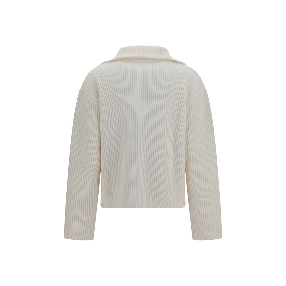 Courrèges Weißes Sweatshirt aus Wolle Oves Aries