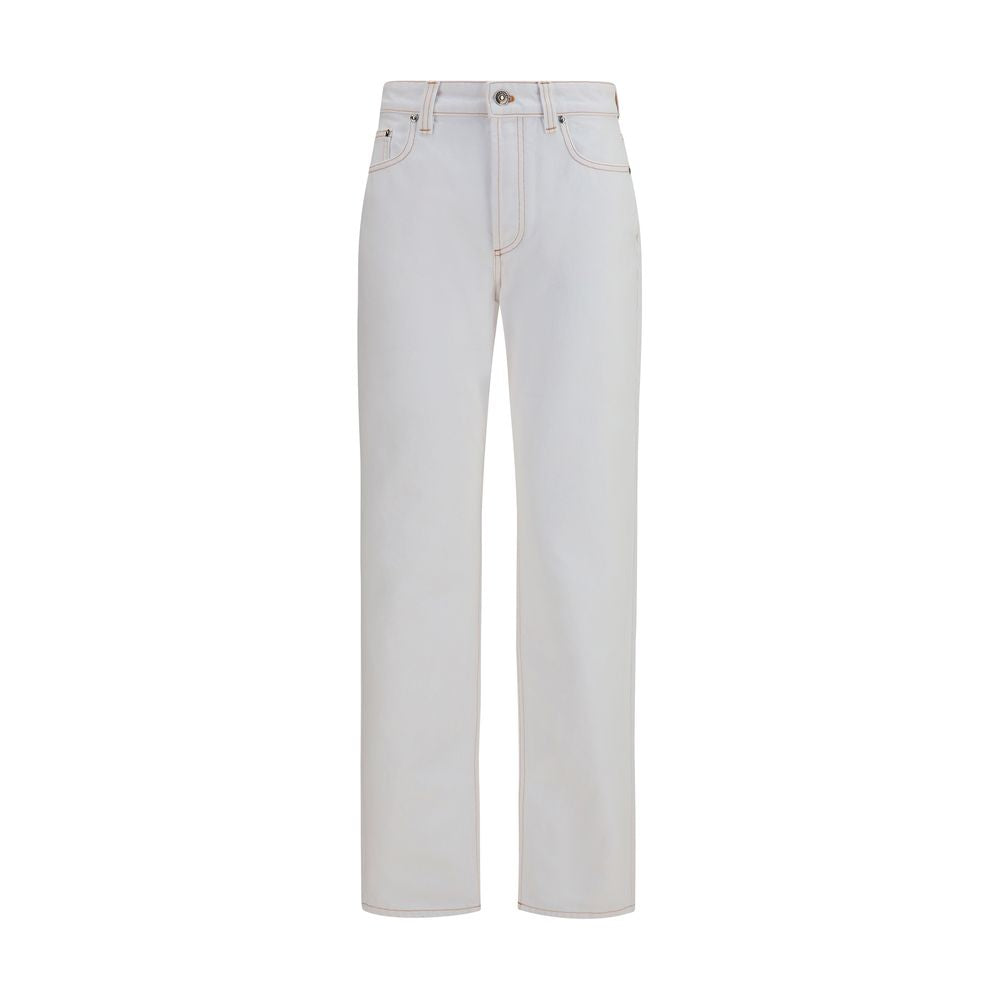 Versace Weiße High-Waist-Jeans aus Baumwolle