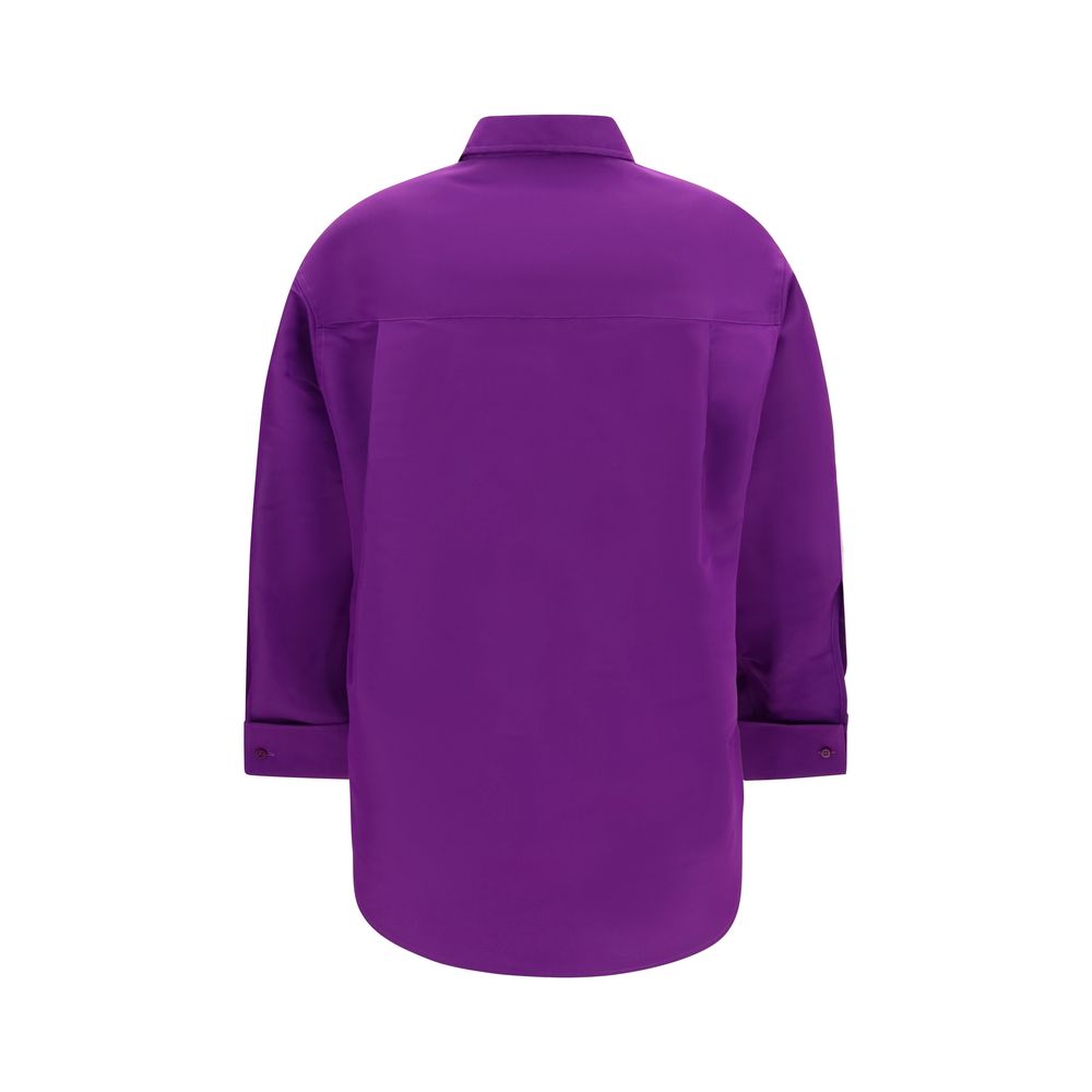 Balenciaga Lila Baumwoll-Kleidhemd
