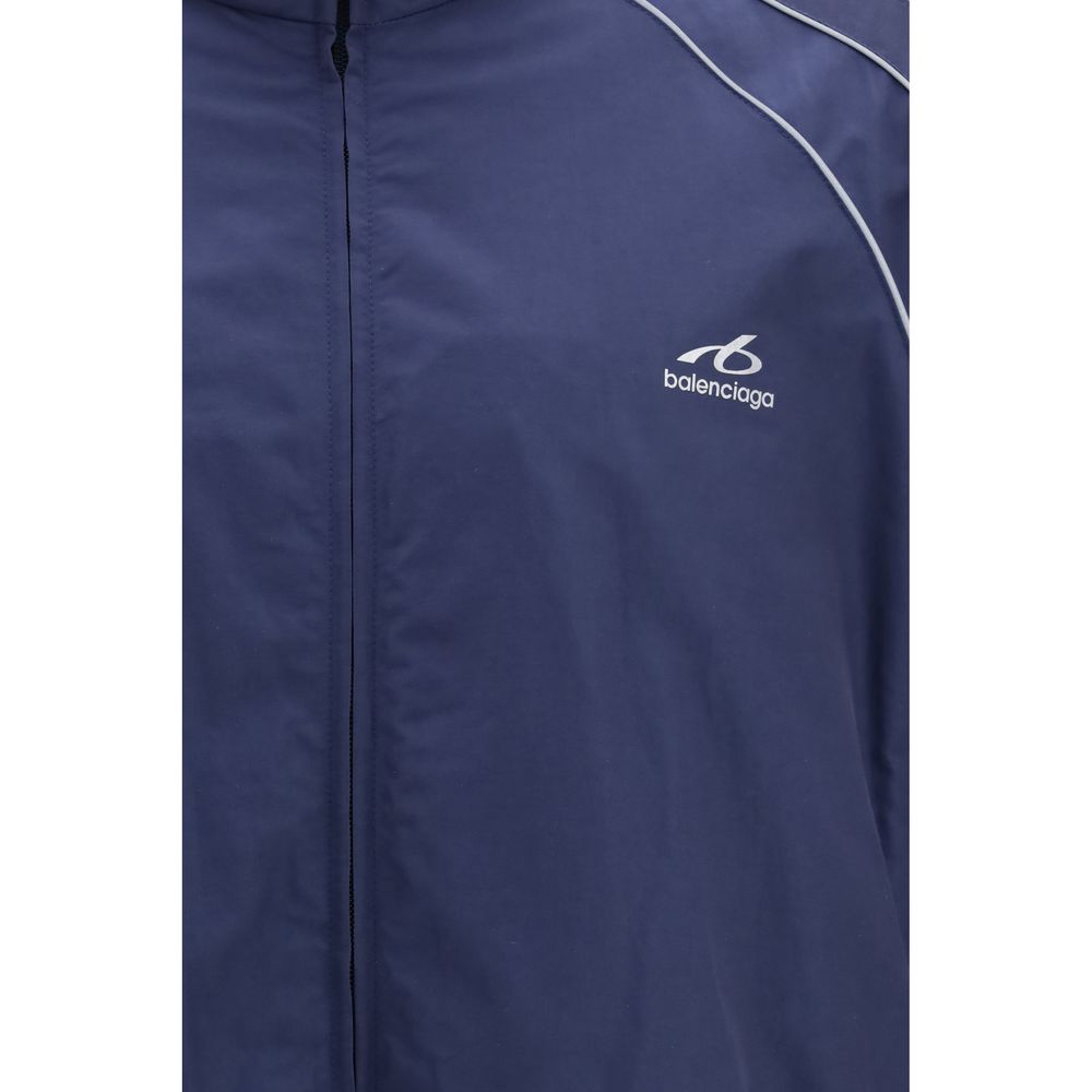 Balenciaga Blaue Baumwoll-Shell-Jacke