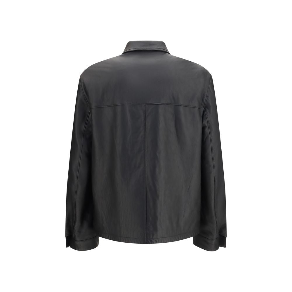 Prada Schwarze Lederjacke