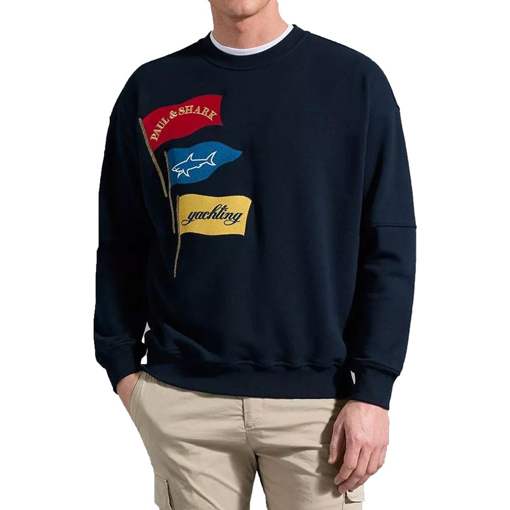 Paul & Shark Blauer Baumwoll-Sweatshirt