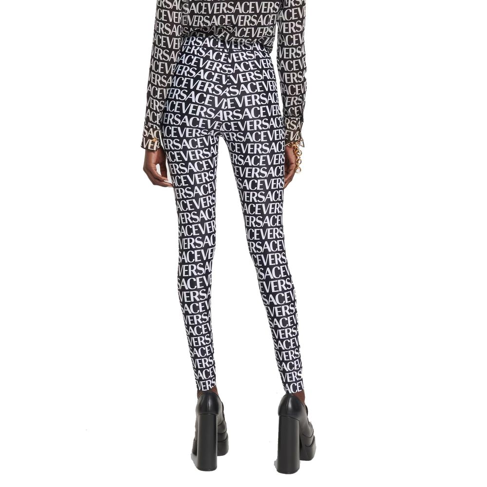 Versace Schwarze Leggings aus Elasthan