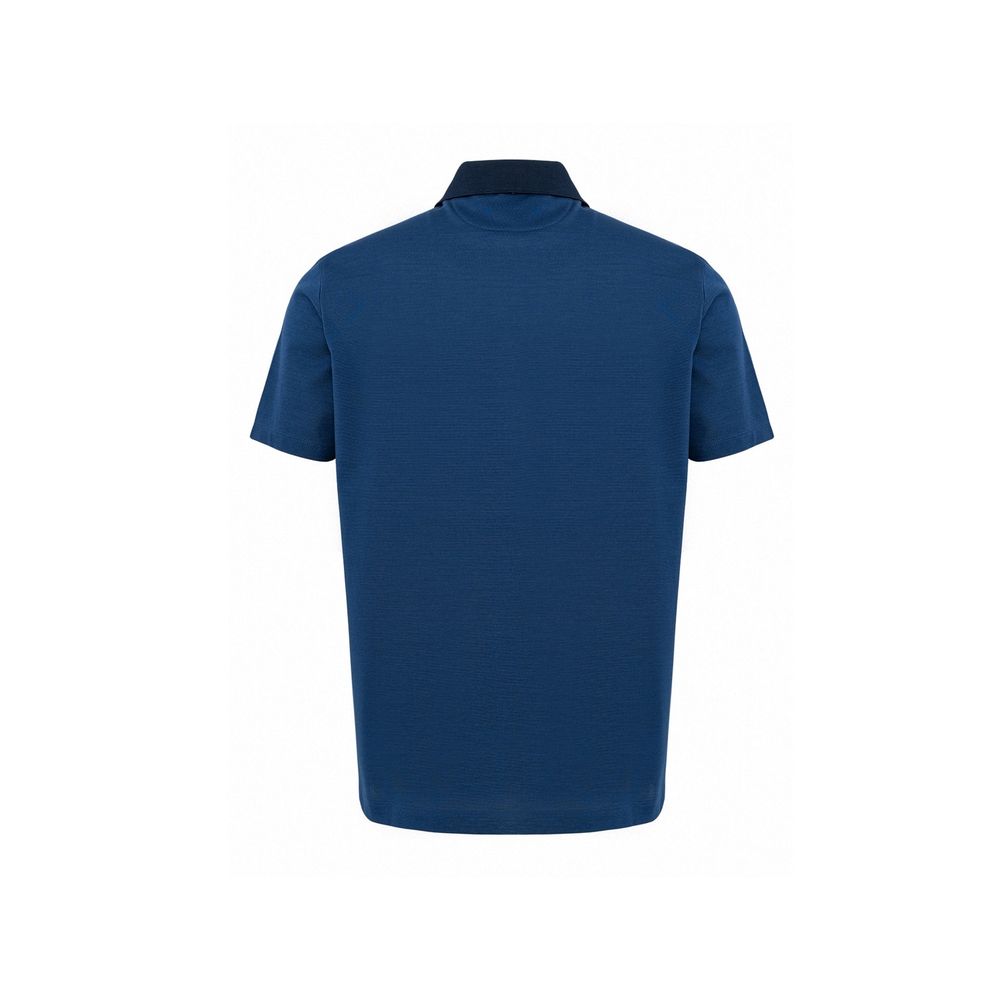 Paul & Shark Blaues Baumwoll-Polohemd