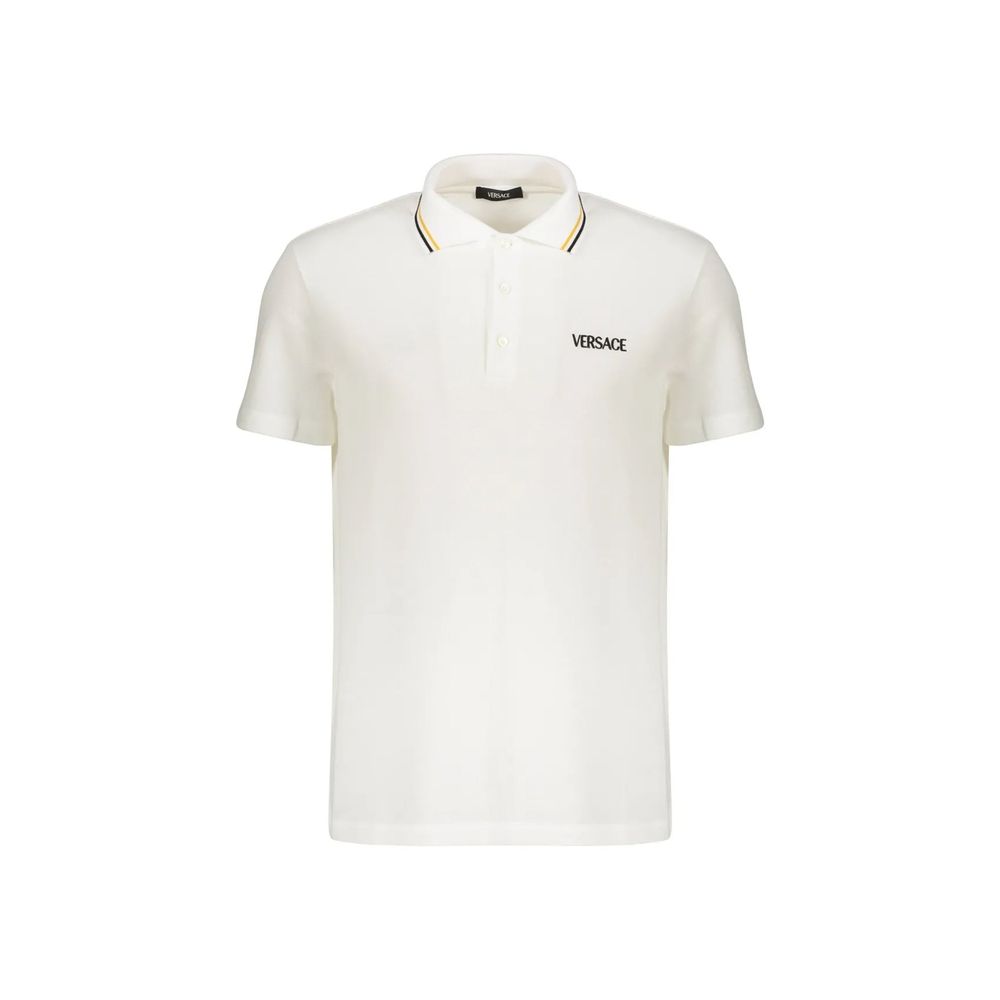 Versace Weißes Poloshirt aus Baumwolle