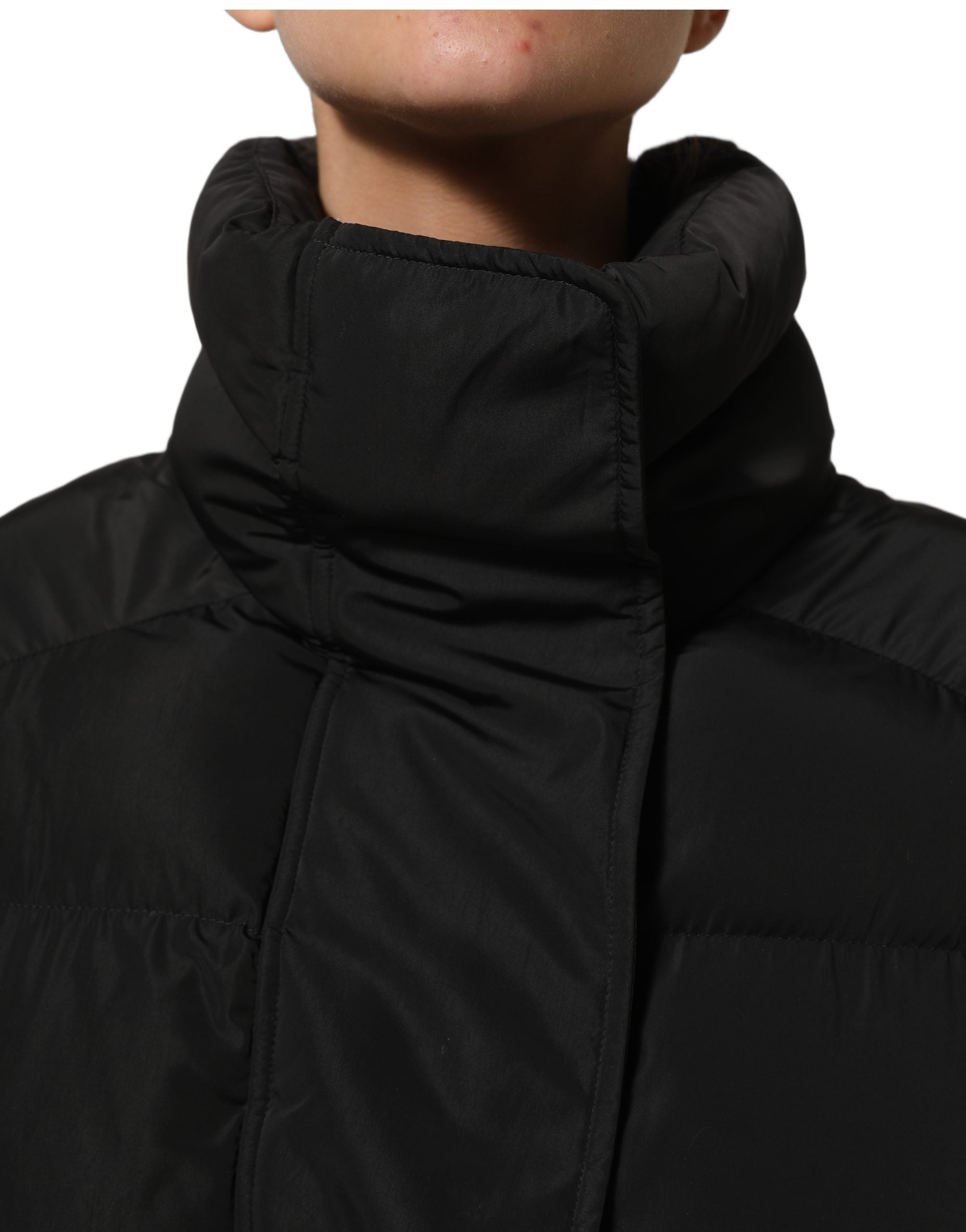Dolce & Gabbana Schwarze ärmellose Steppjacke aus Polyester für Herren