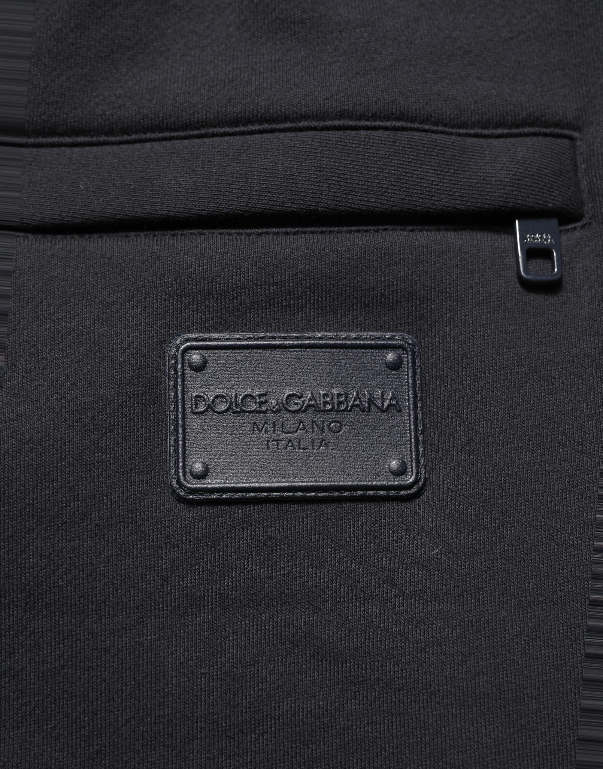Dolce & Gabbana Schwarze Jogginghose aus Viskose mit Kordelzug für Herren