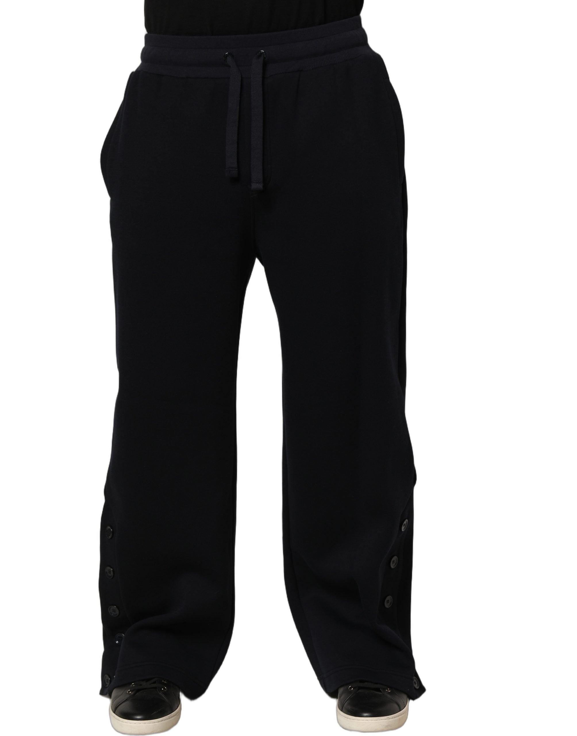 Dolce & Gabbana Schwarze Jogginghose aus Viskose mit Kordelzug für Herren