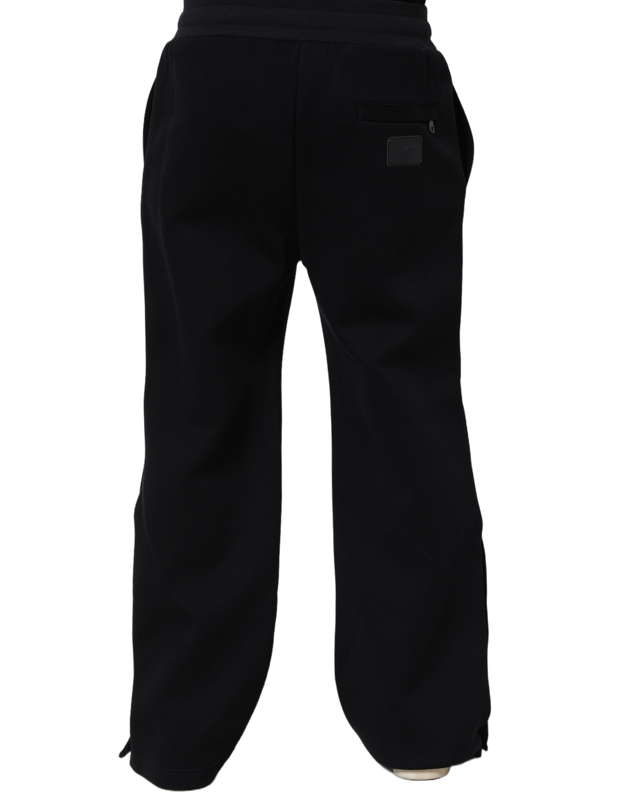 Dolce & Gabbana Schwarze Jogginghose aus Viskose mit Kordelzug für Herren