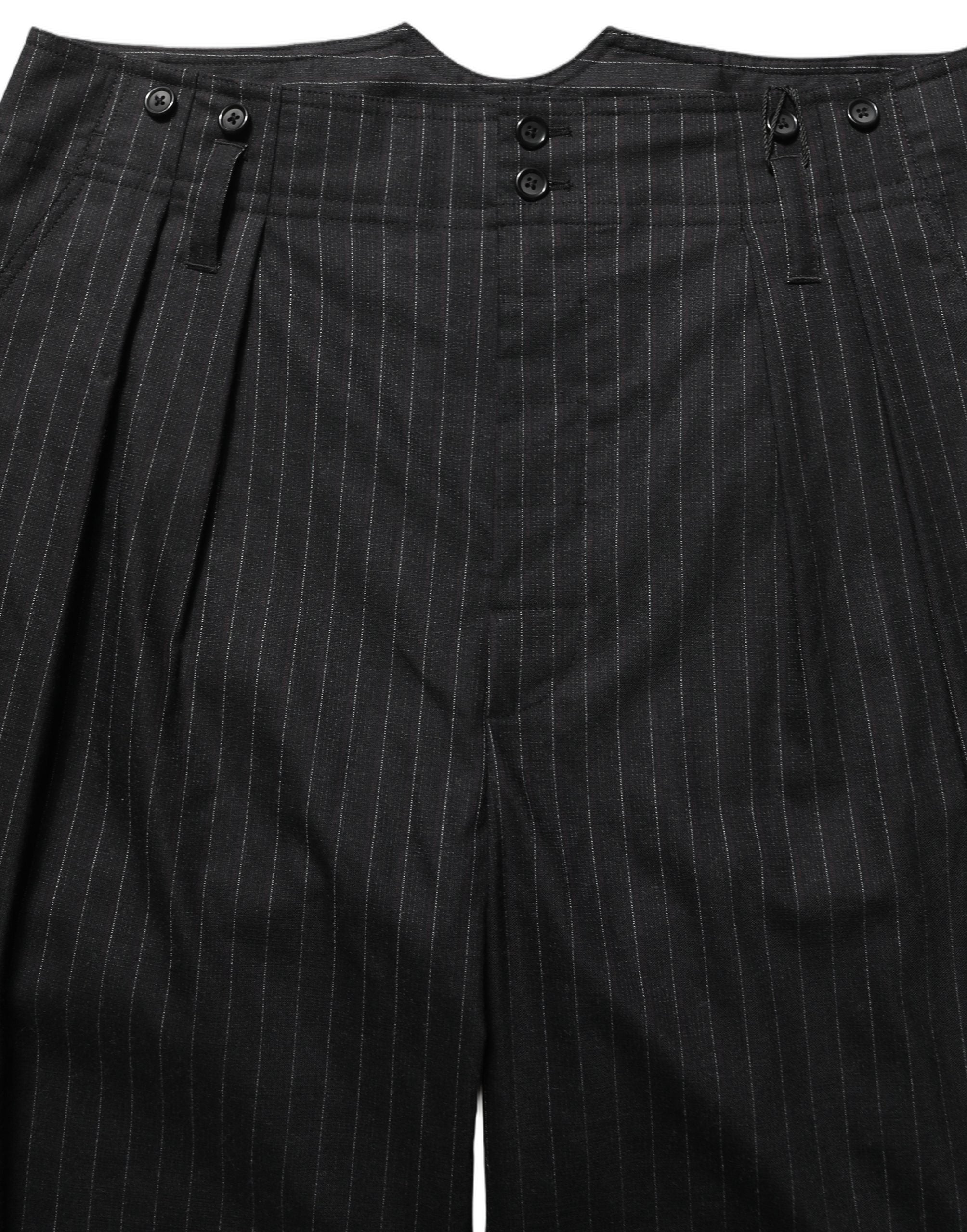 Dolce & Gabbana Schwarze Herren-Anzughose mit Nadelstreifen aus Wolle