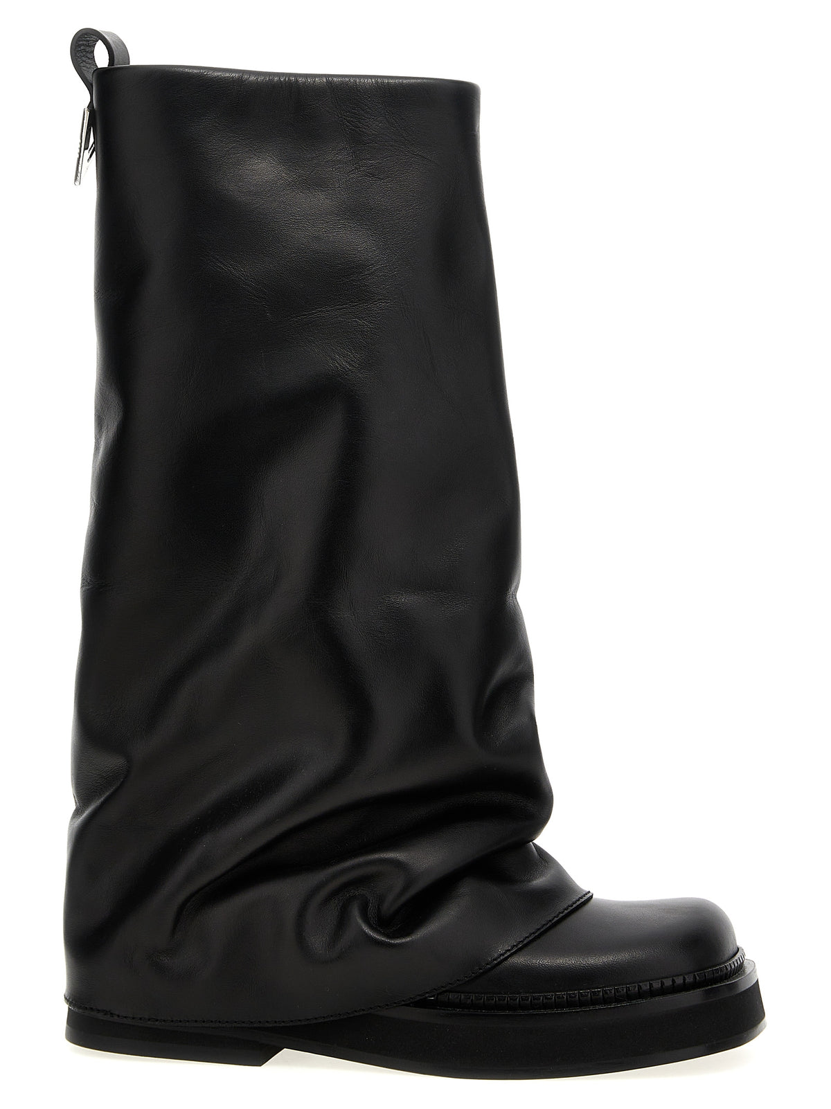 The Attico Schwarzes Kalbsleder Over-the-Knee