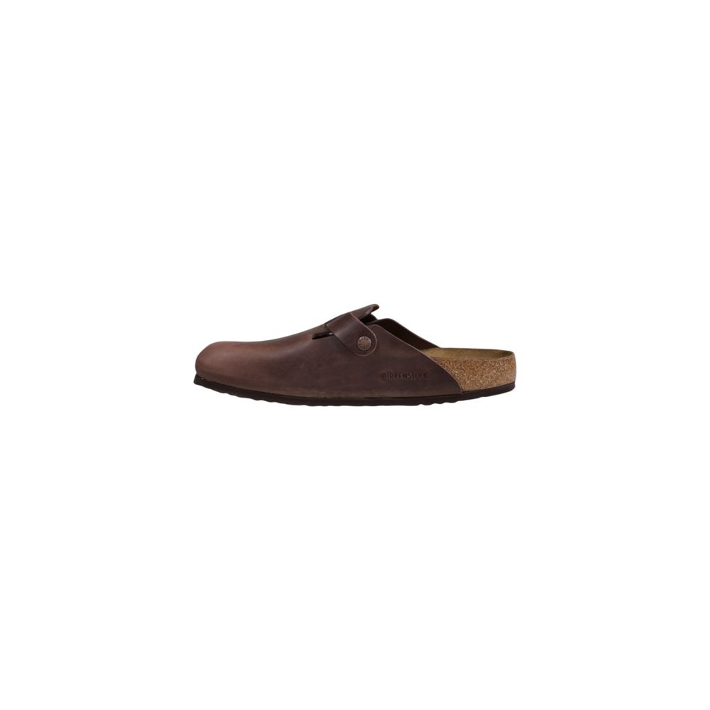 Birkenstock Braune Leder-Clogs