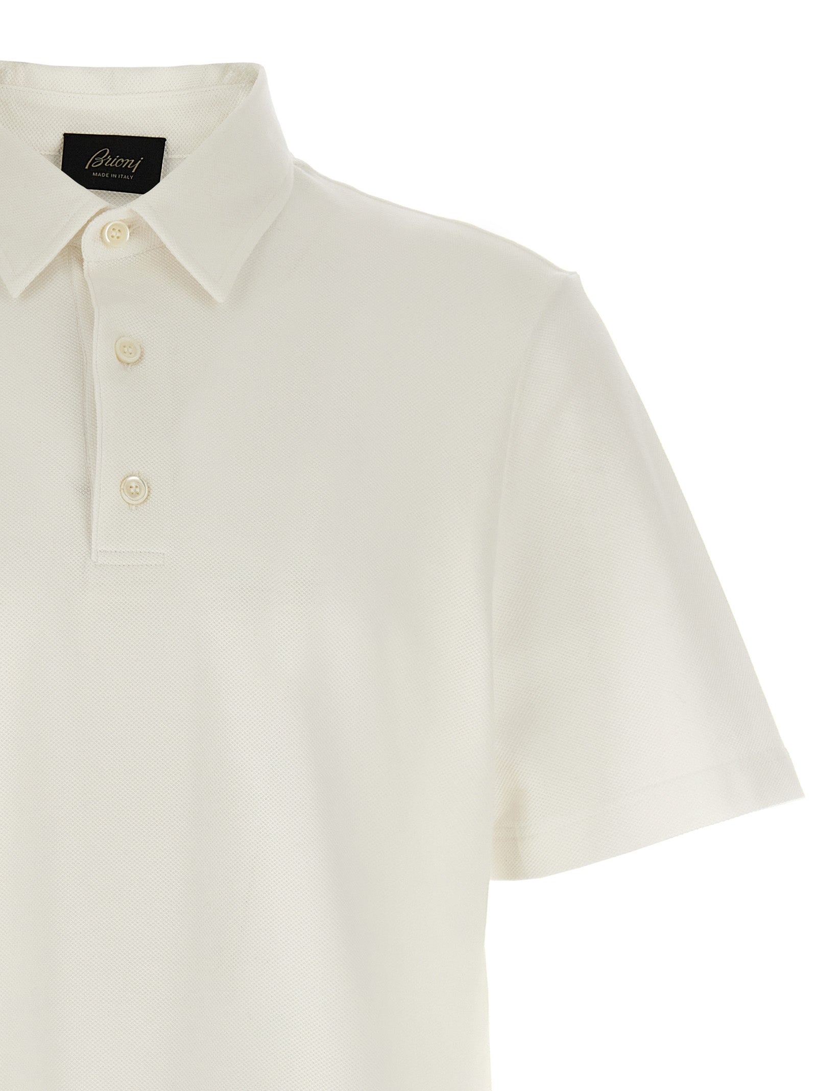 Brioni Weißes Poloshirt aus Baumwolle