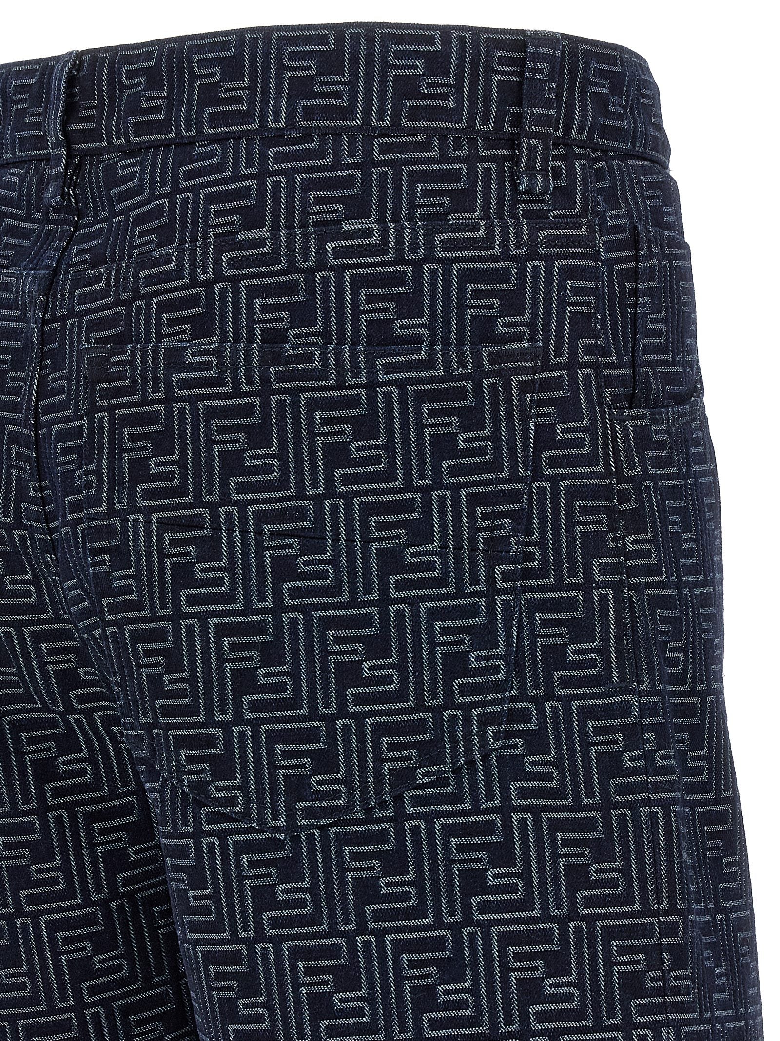 Fendi Blaue Baumwoll-Bermudashorts