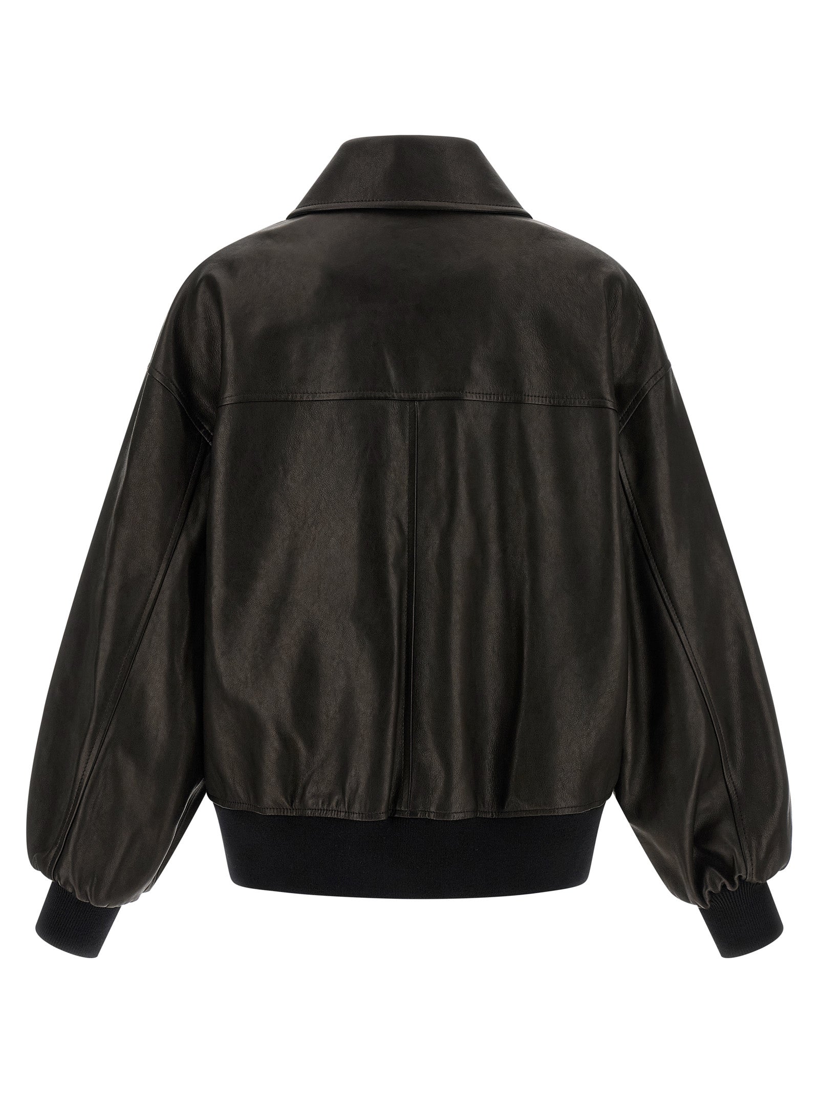 Khaite Schwarze Lammlederjacke
