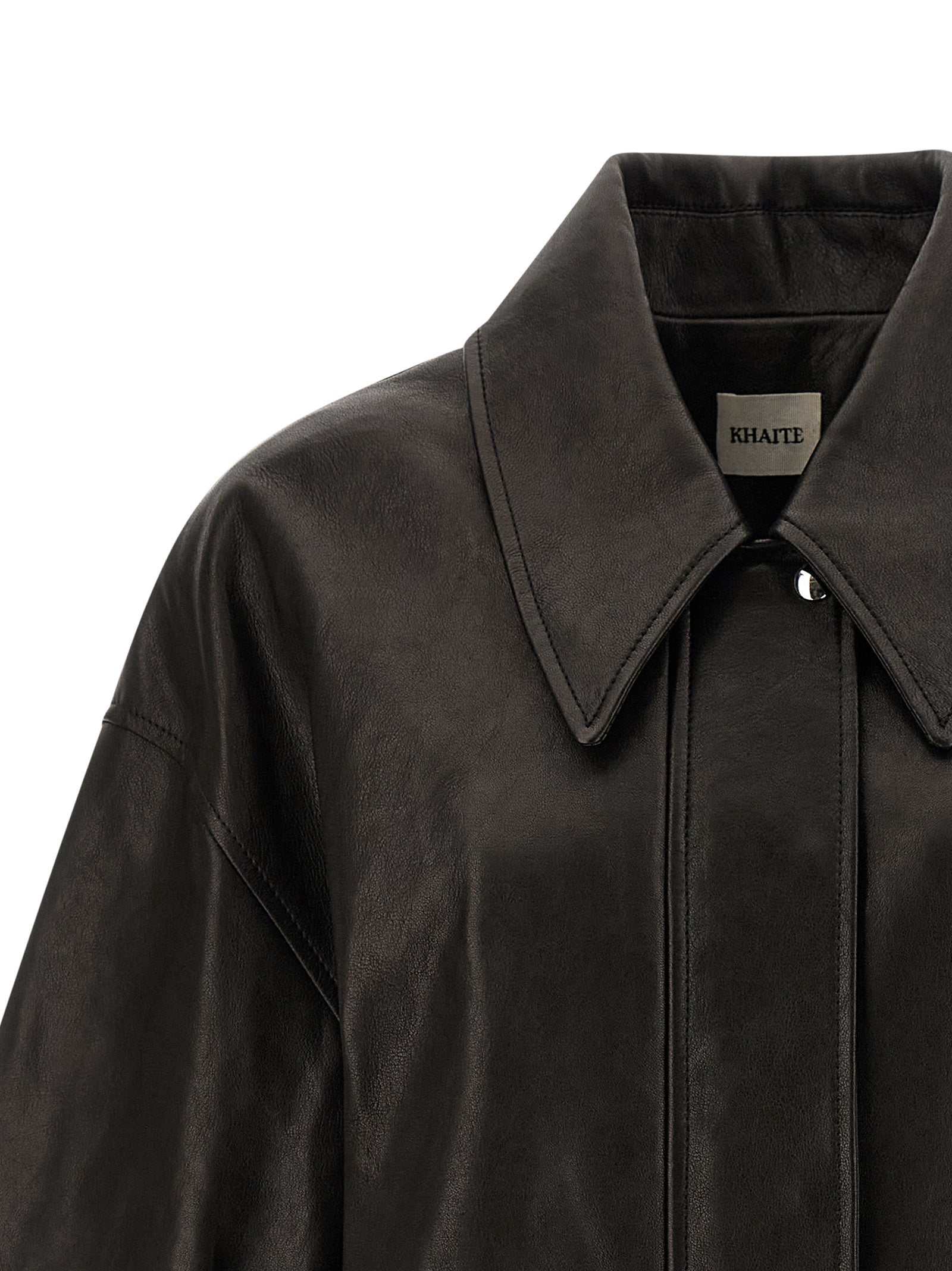 Khaite Schwarze Lammlederjacke