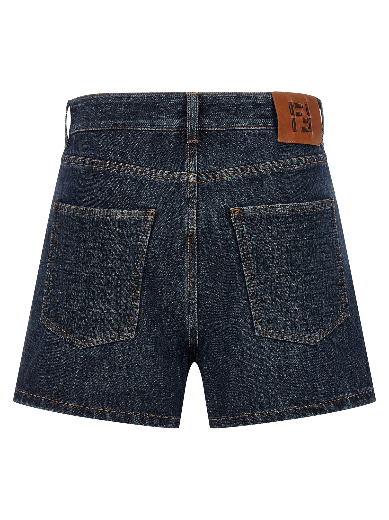 Fendi Blaue Baumwoll-Bermudashorts