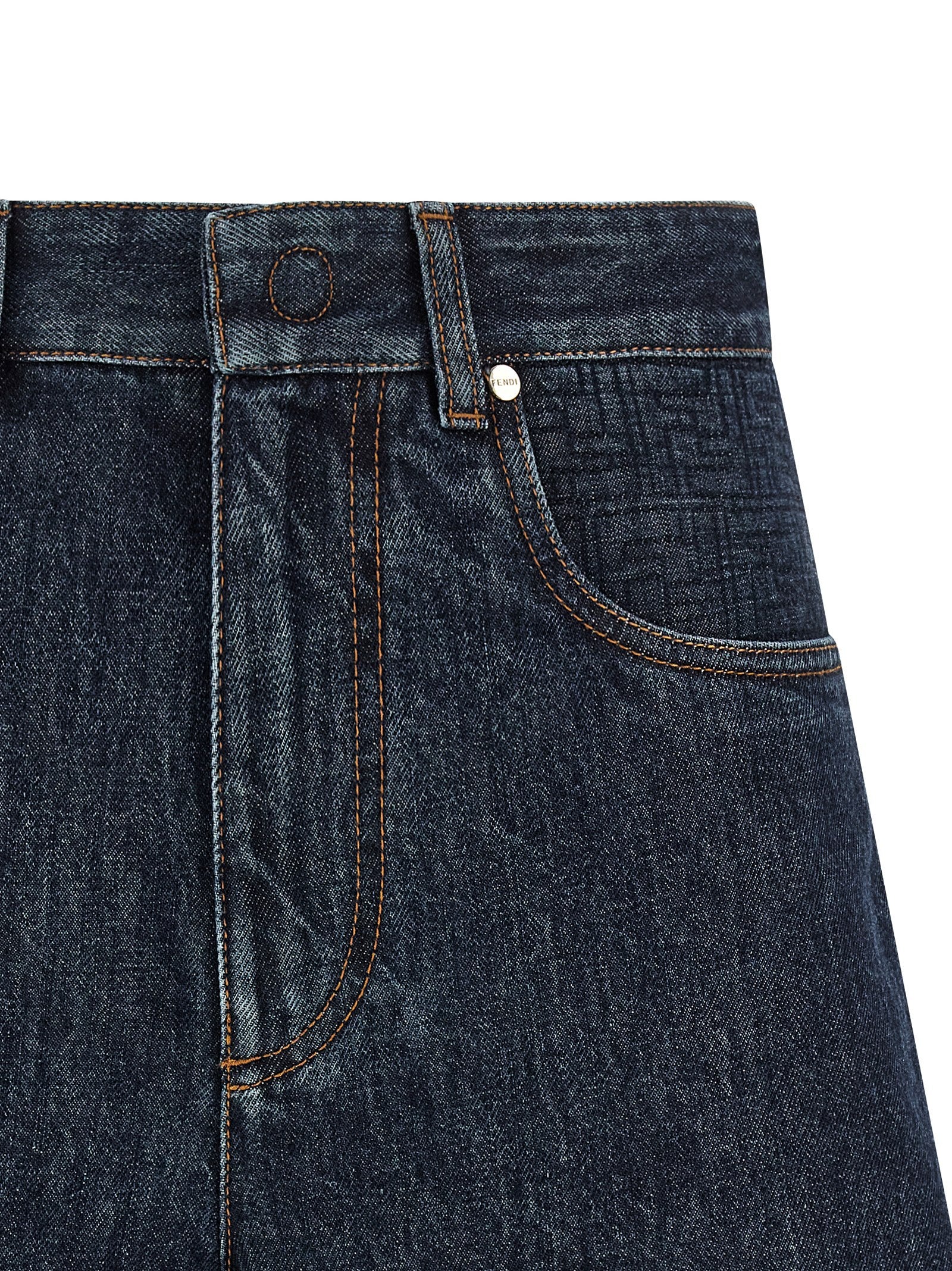 Fendi Blaue Baumwoll-Bermudashorts