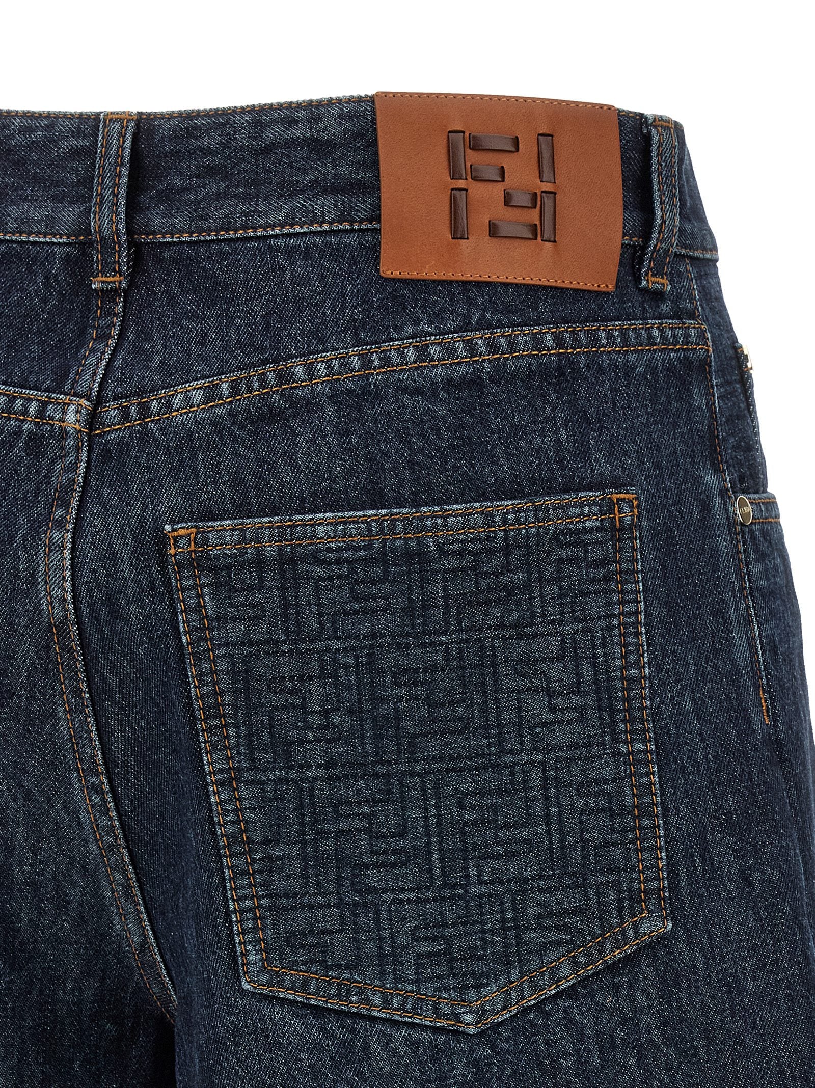 Fendi Blaue Baumwoll-Bermudashorts