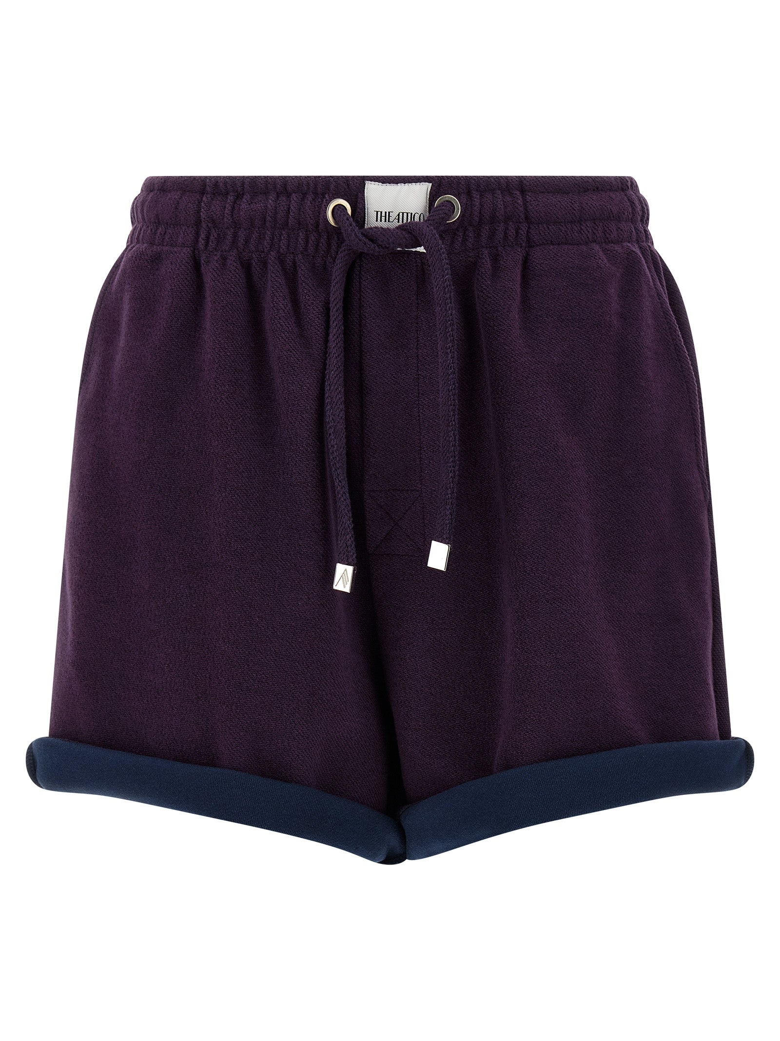 The Attico Lila Baumwoll-Bermudashorts