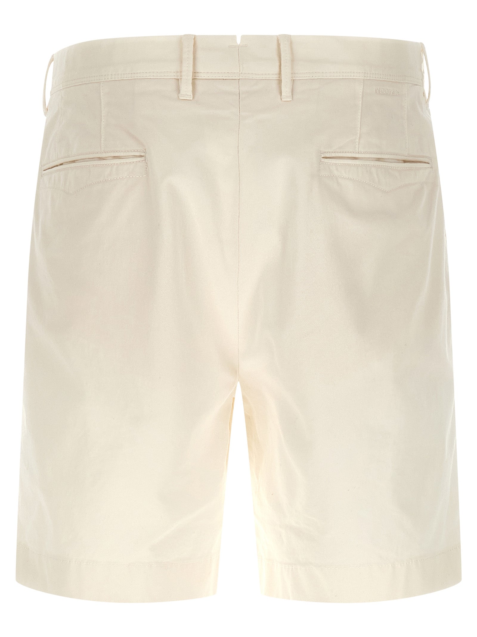 Incotex Weiße Baumwoll-Bermudashorts
