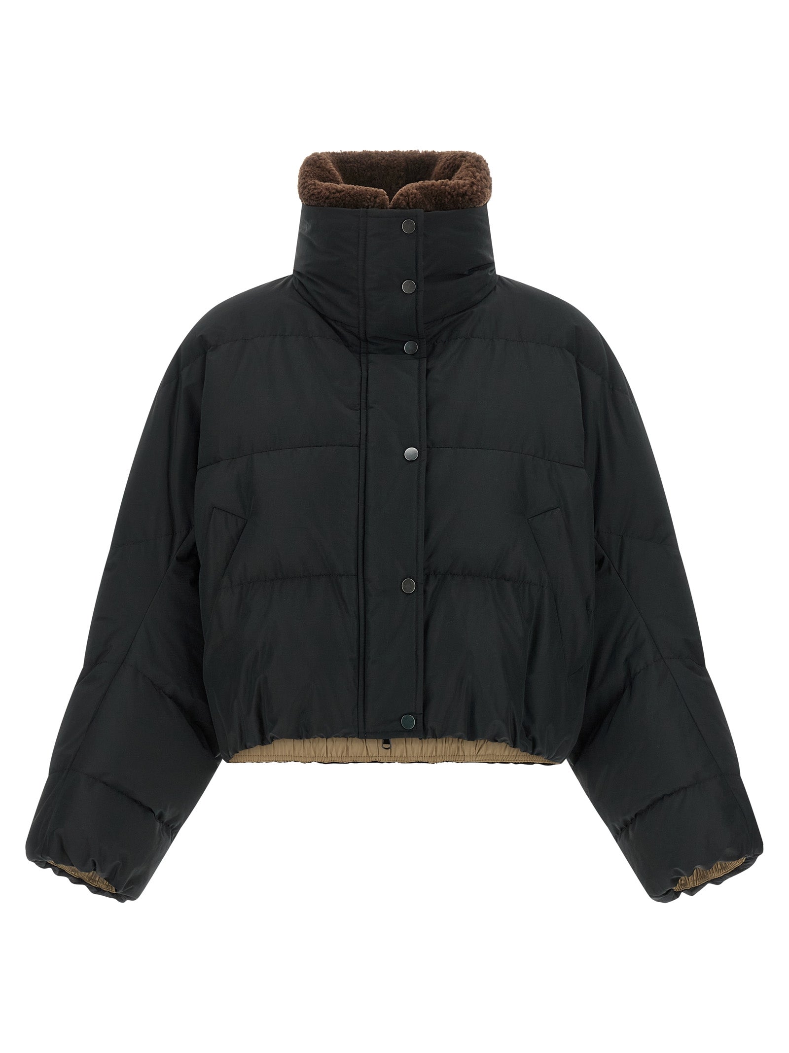 Brunello Cucinelli Schwarze Baumwoll-Shell-Jacke