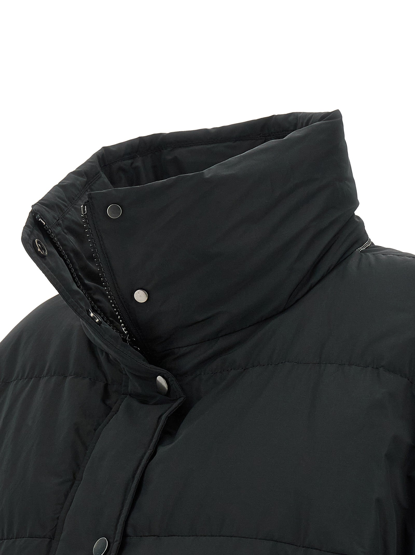 Brunello Cucinelli Schwarze Baumwoll-Shell-Jacke